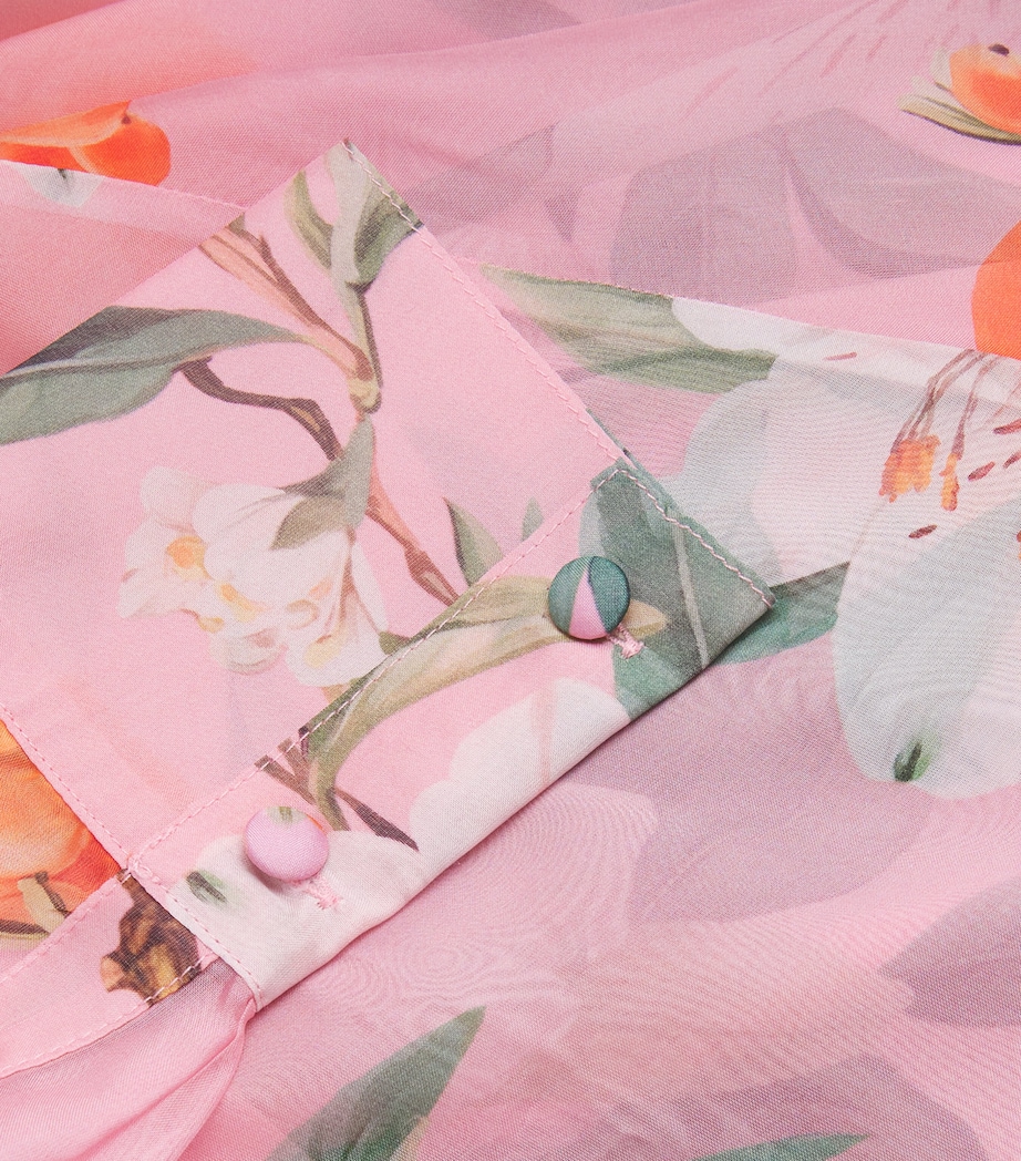 Chiffon Floral Lilith Maxi Dress LAVISH PRINT IN PINK Image 5