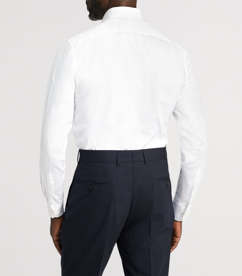 Sea Island Cotton Formal Shirt 100WHITE Image 4