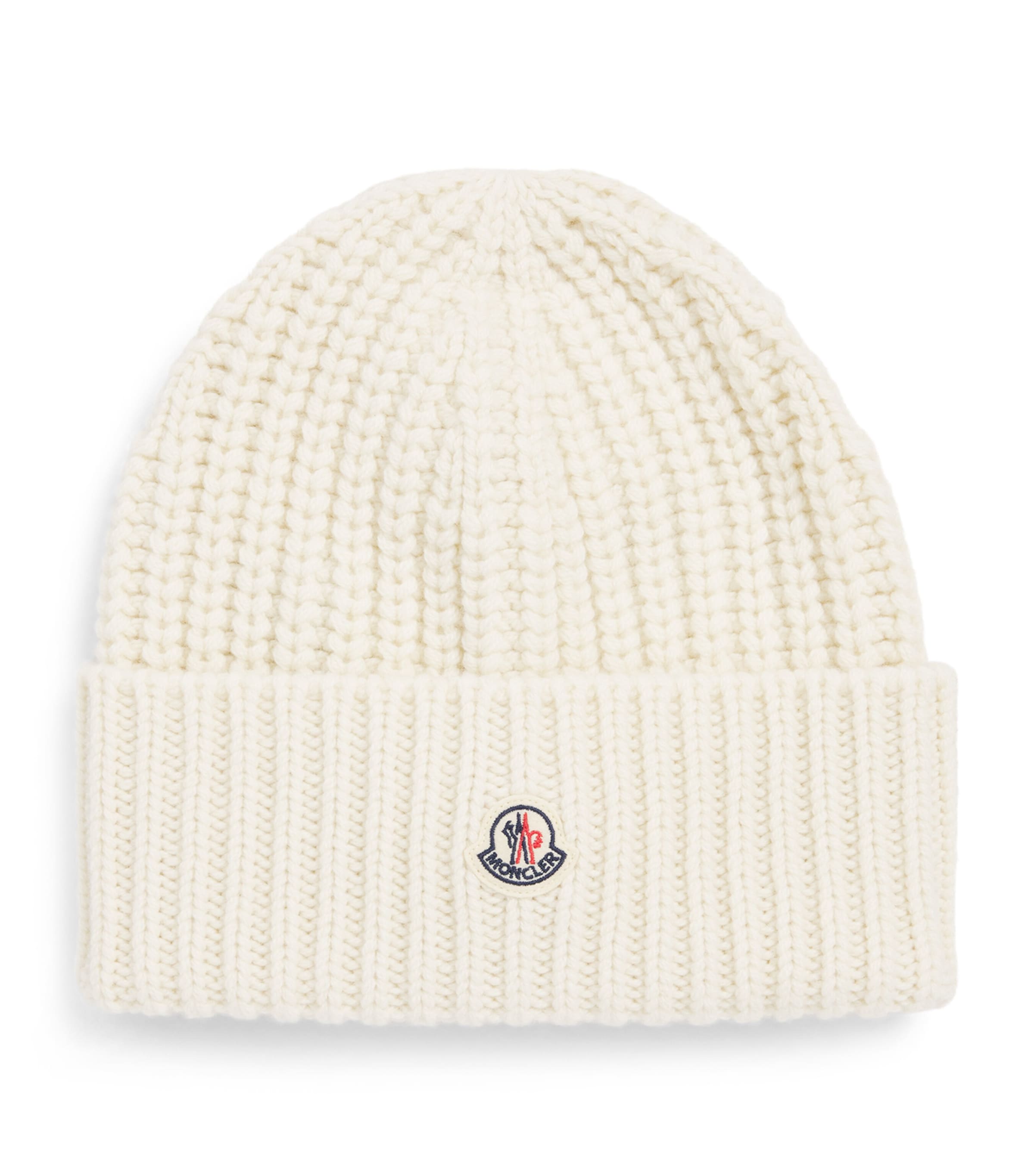 Moncler Tricot Cotton Beanie In White