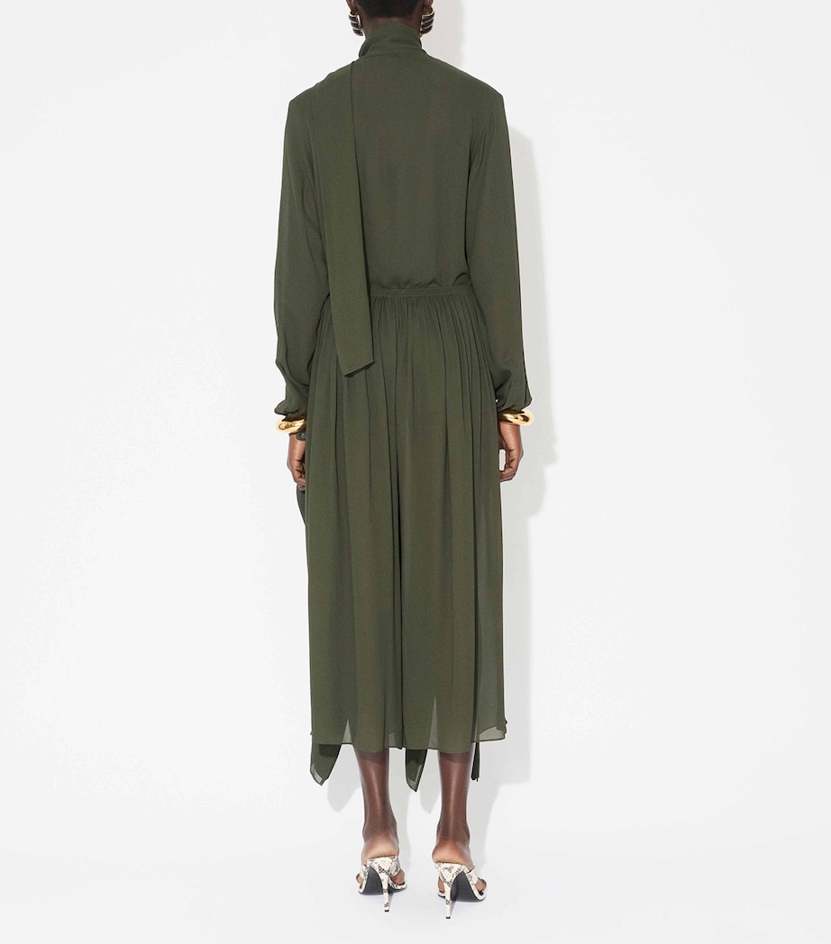 Georgette Pussybow Blouse OLIVE Image 3