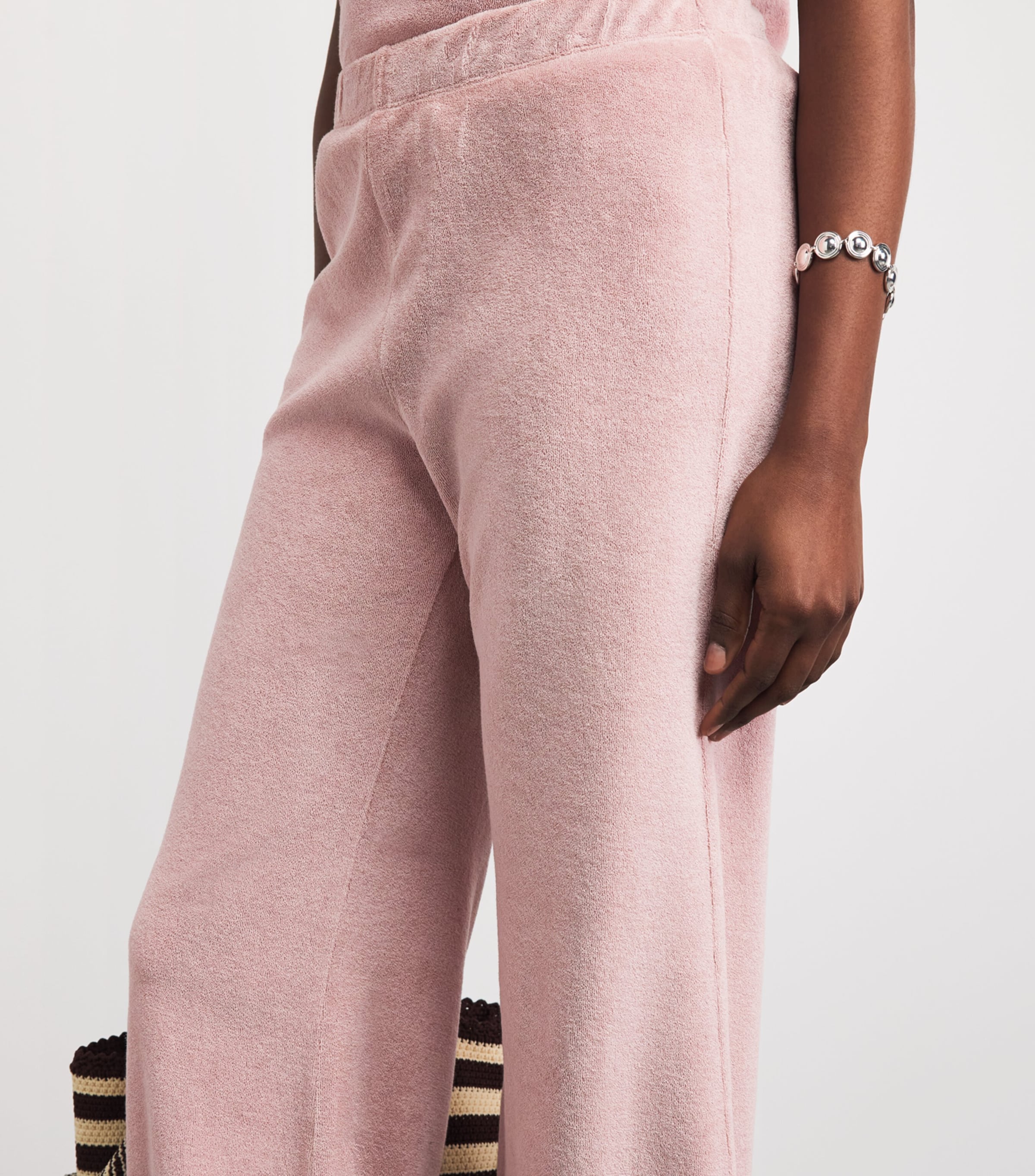 Suzie Kondi Womens Cotton-Blend Harem Sweatpants Blush Image 3