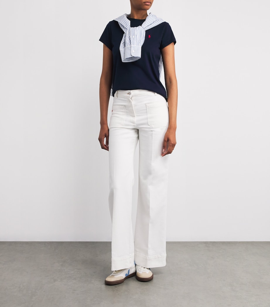 Cotton Polo Pony T-Shirt CRUISE NAVY Image 2