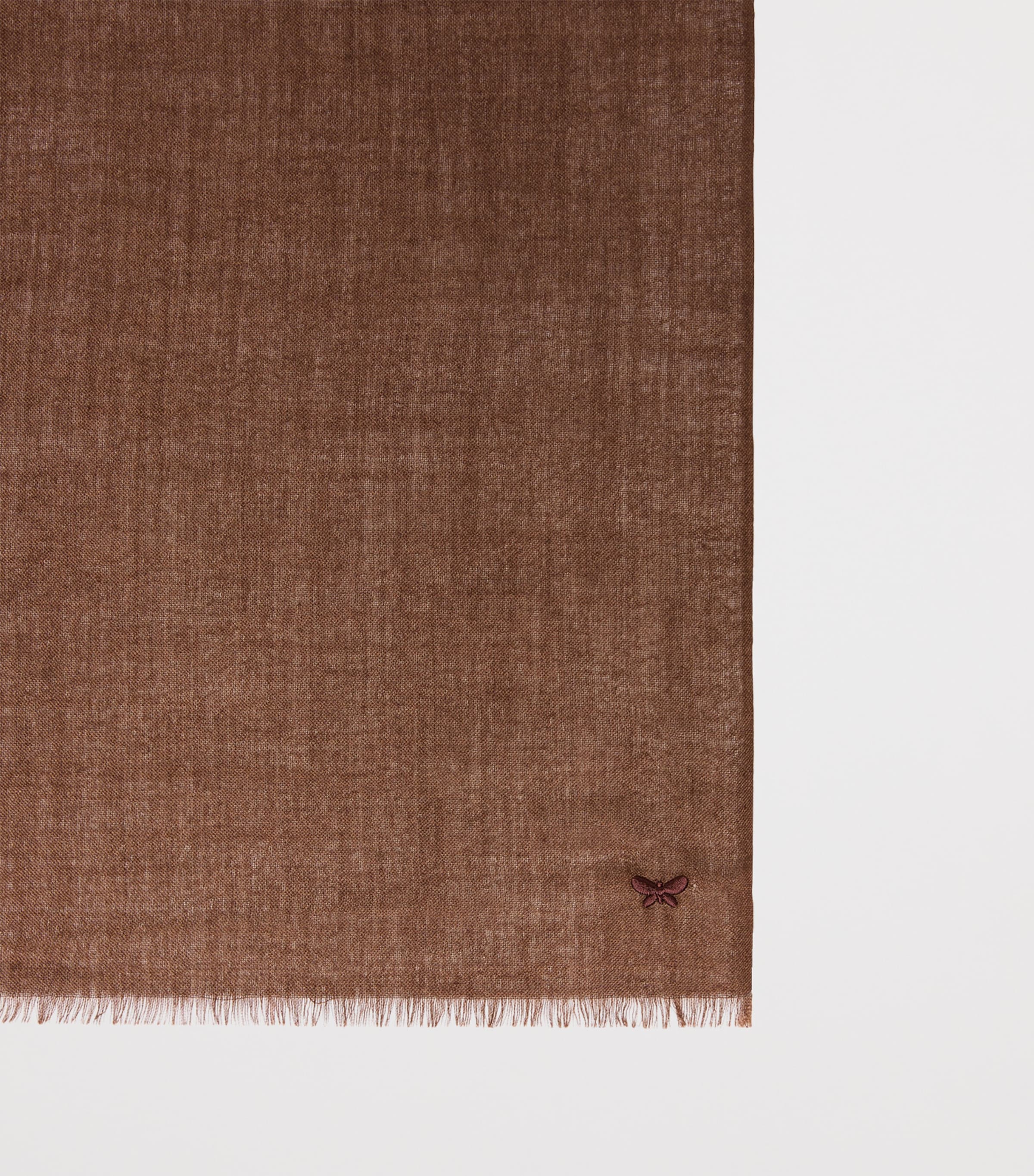 Weekend Max Mara Cashmere-Silk Fringe Scarf Brown Image 4