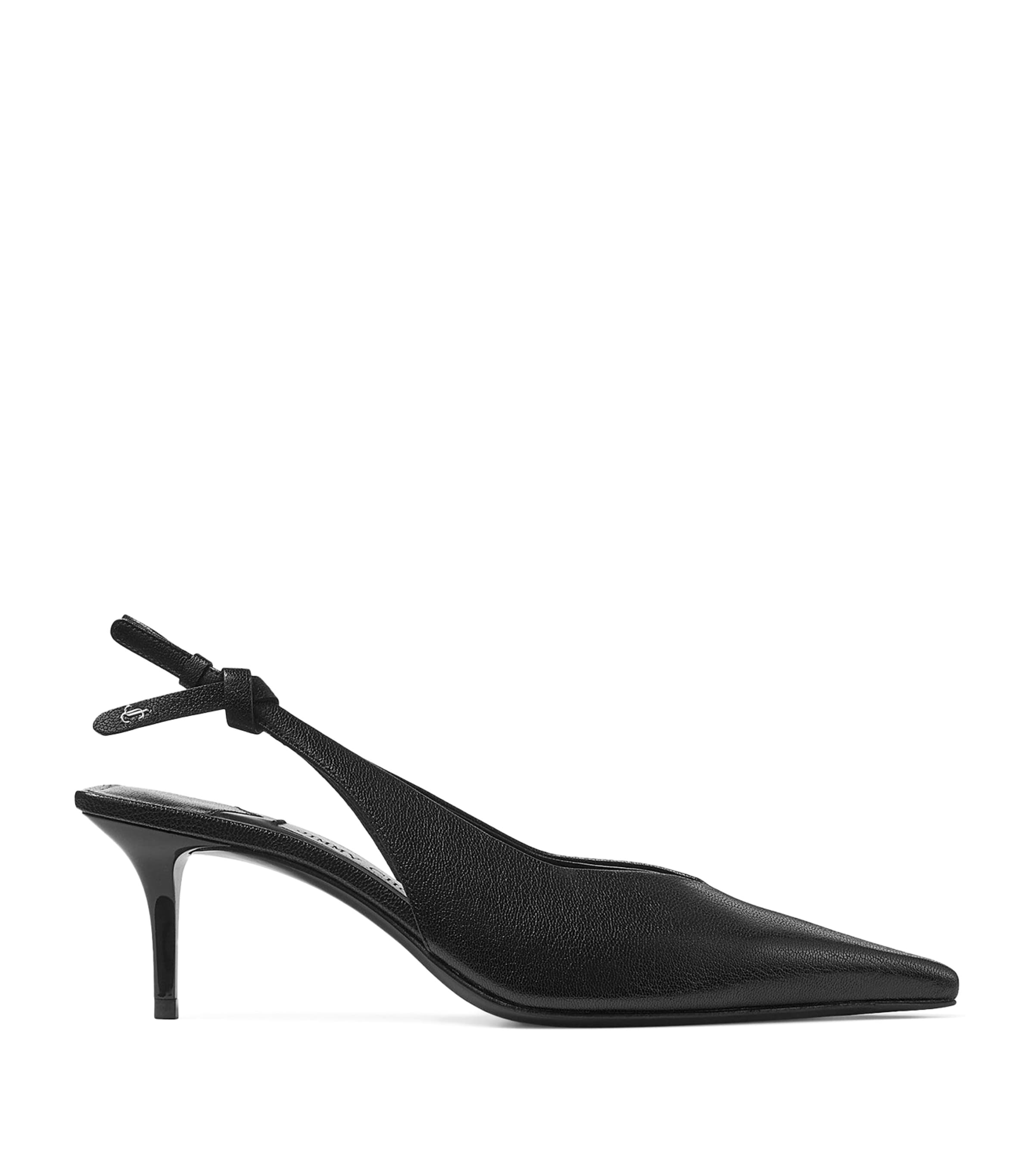 Jimmy Choo Camie 60 Leather Slingback Pumps In Black