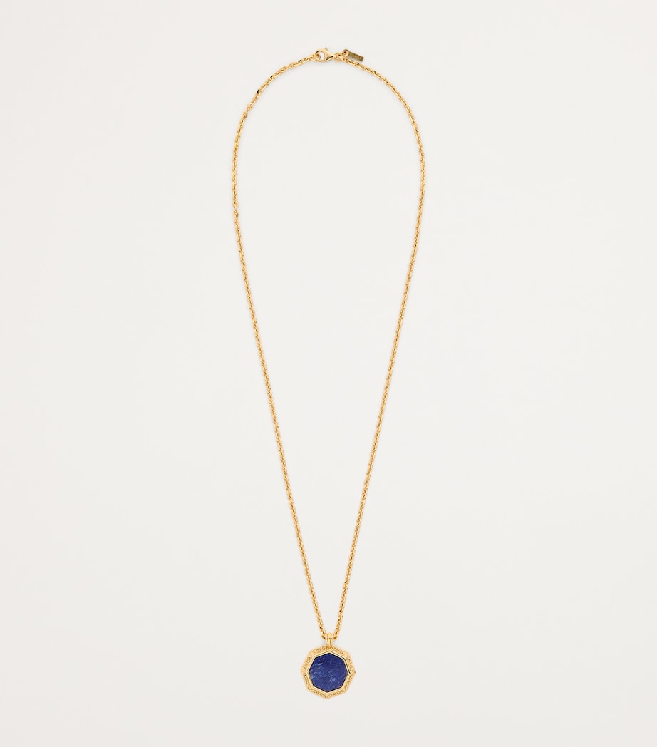Emanuele Bicocchi Gold-Plated Lapis Lazuli Pendant Necklace Gold Plated Image 3