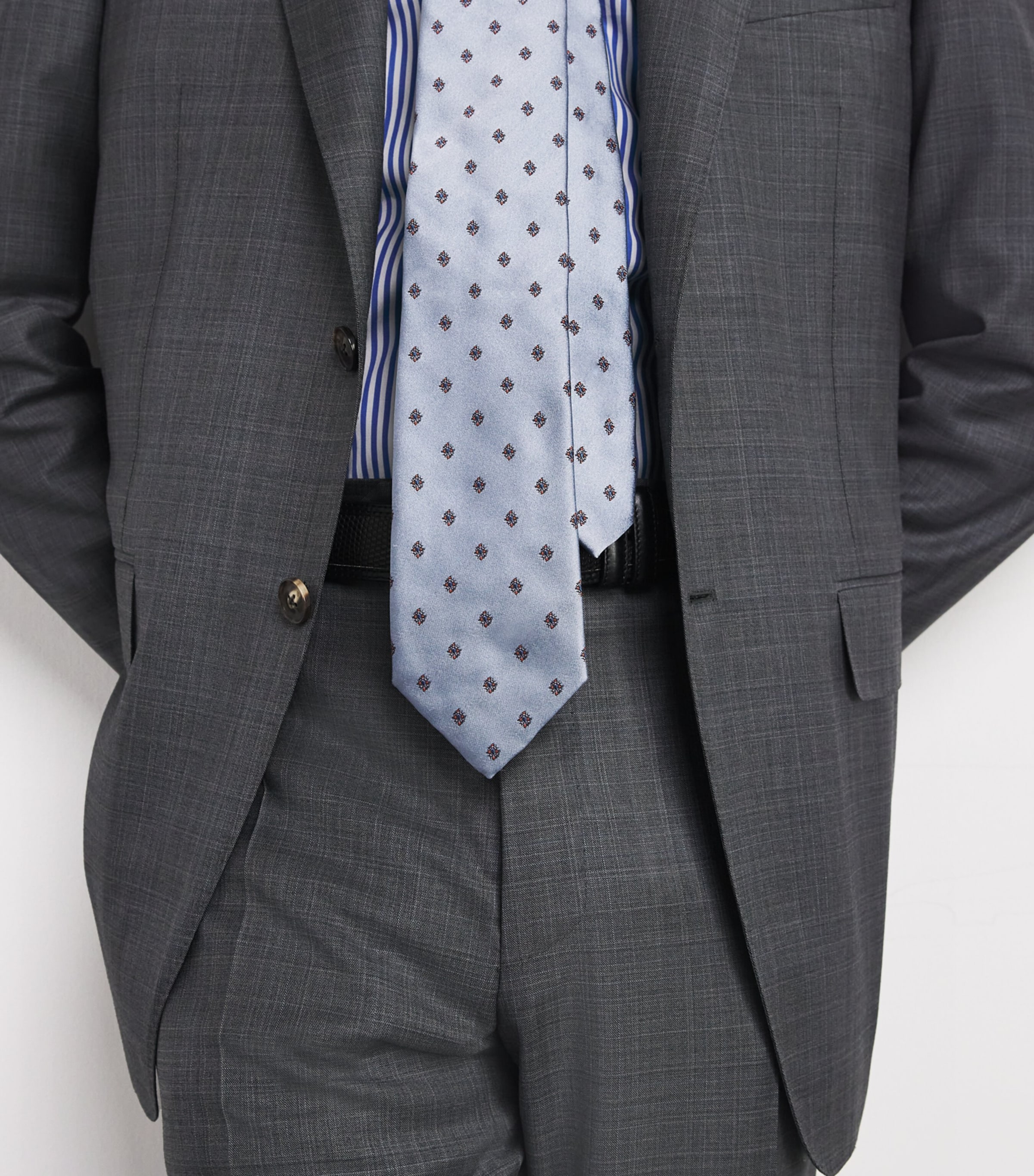 Silk Jewel Jacquard Tie BLUE Image 3