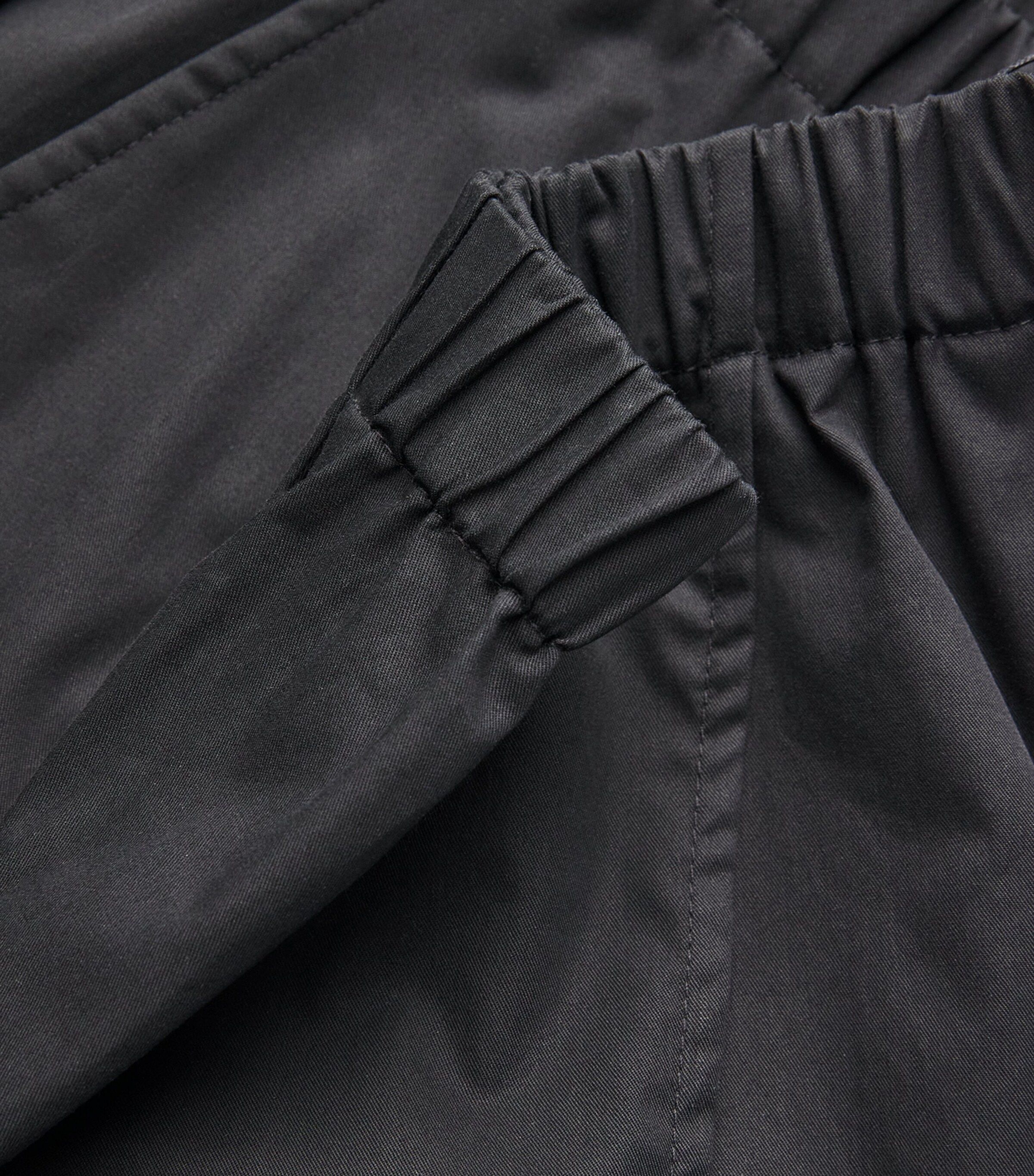 Theory Womens Cotton Parachute Wide-Leg Trousers Black Image 6