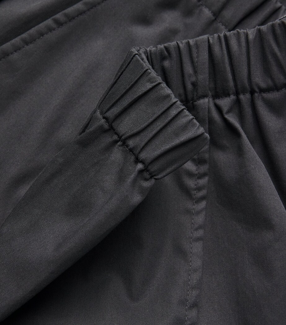 Theory Womens Cotton Parachute Wide-Leg Trousers Black Image 6