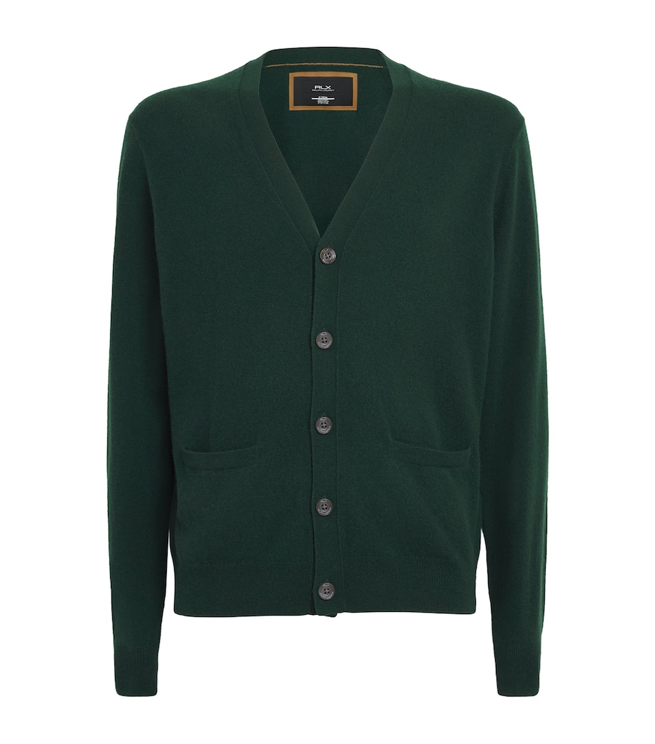 RLX Ralph Lauren Mens Cashmere-Suede Cardigan Moss Agate Image 1
