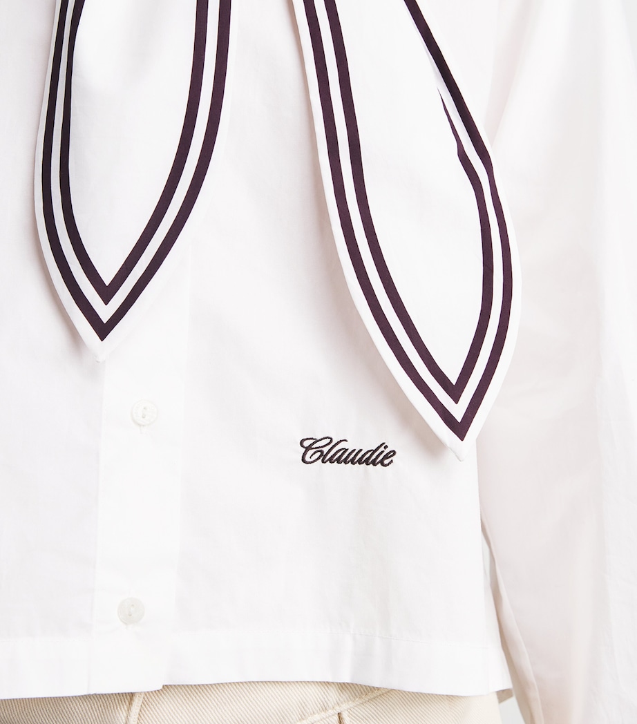 Claudie Pierlot Womens Cotton Sailor Shirt Ecru Image 3