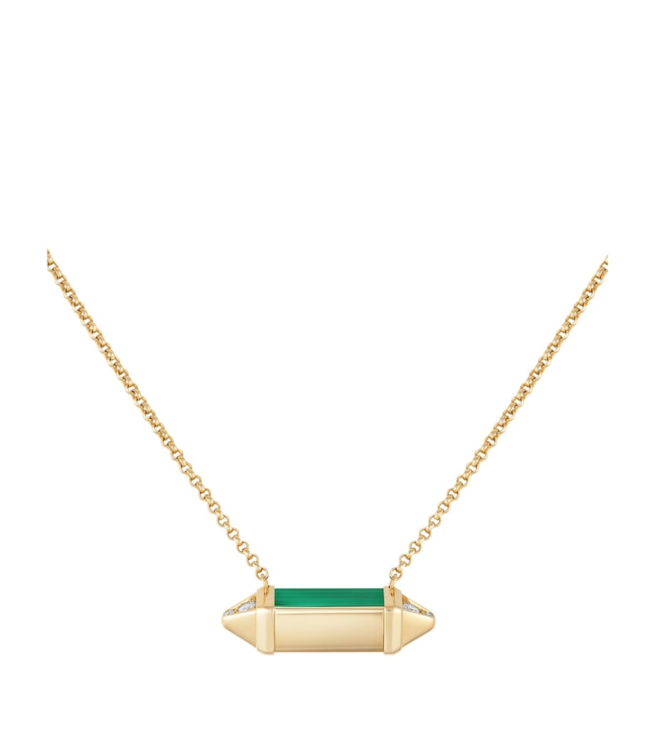 Yellow Gold, Diamond and Malachite Les Berlingots de Cartier Necklace YELLOW GOLD Image 2