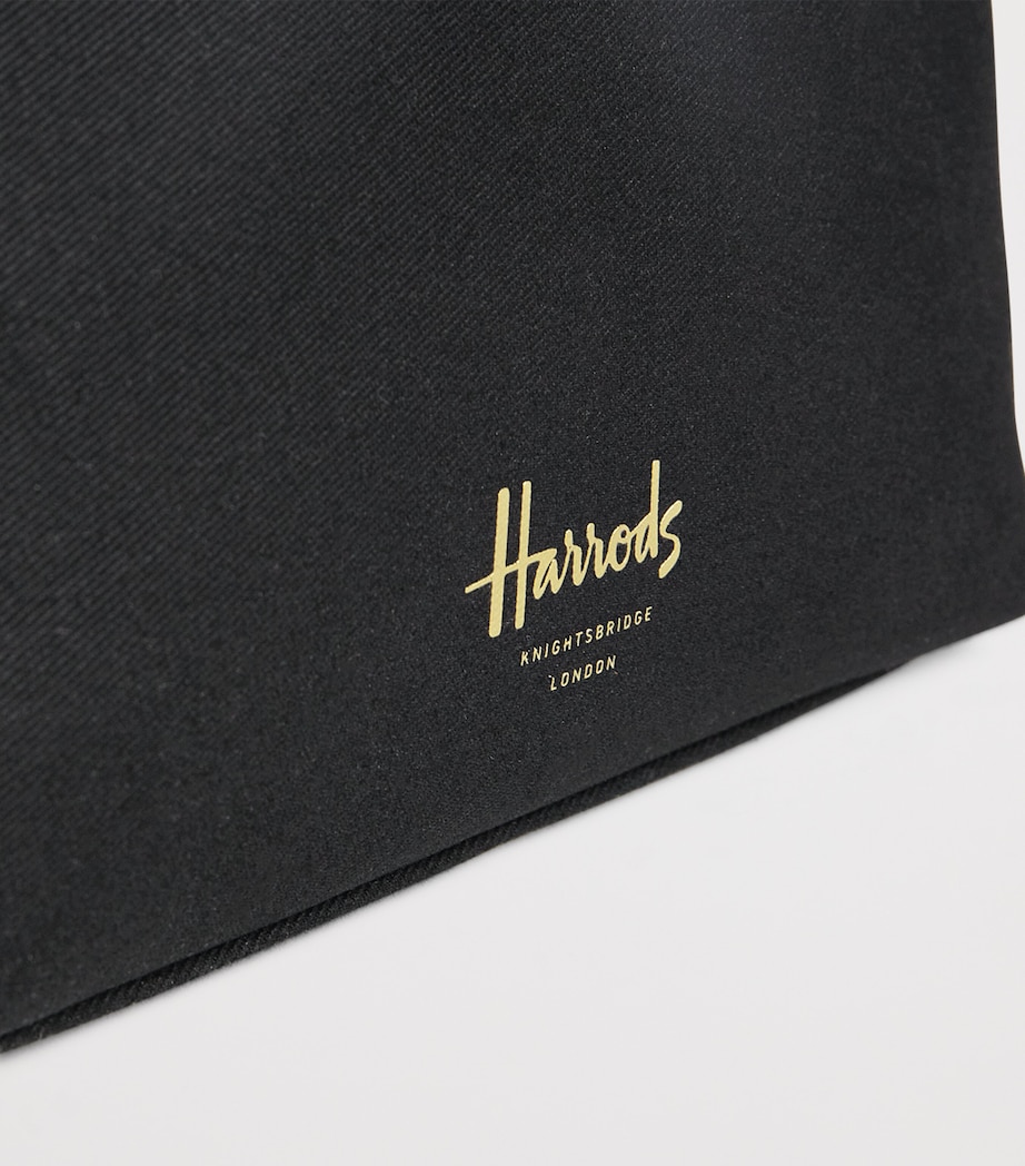 Harrods Medium Zipped Logo Cosmetic Bag Black Image 4