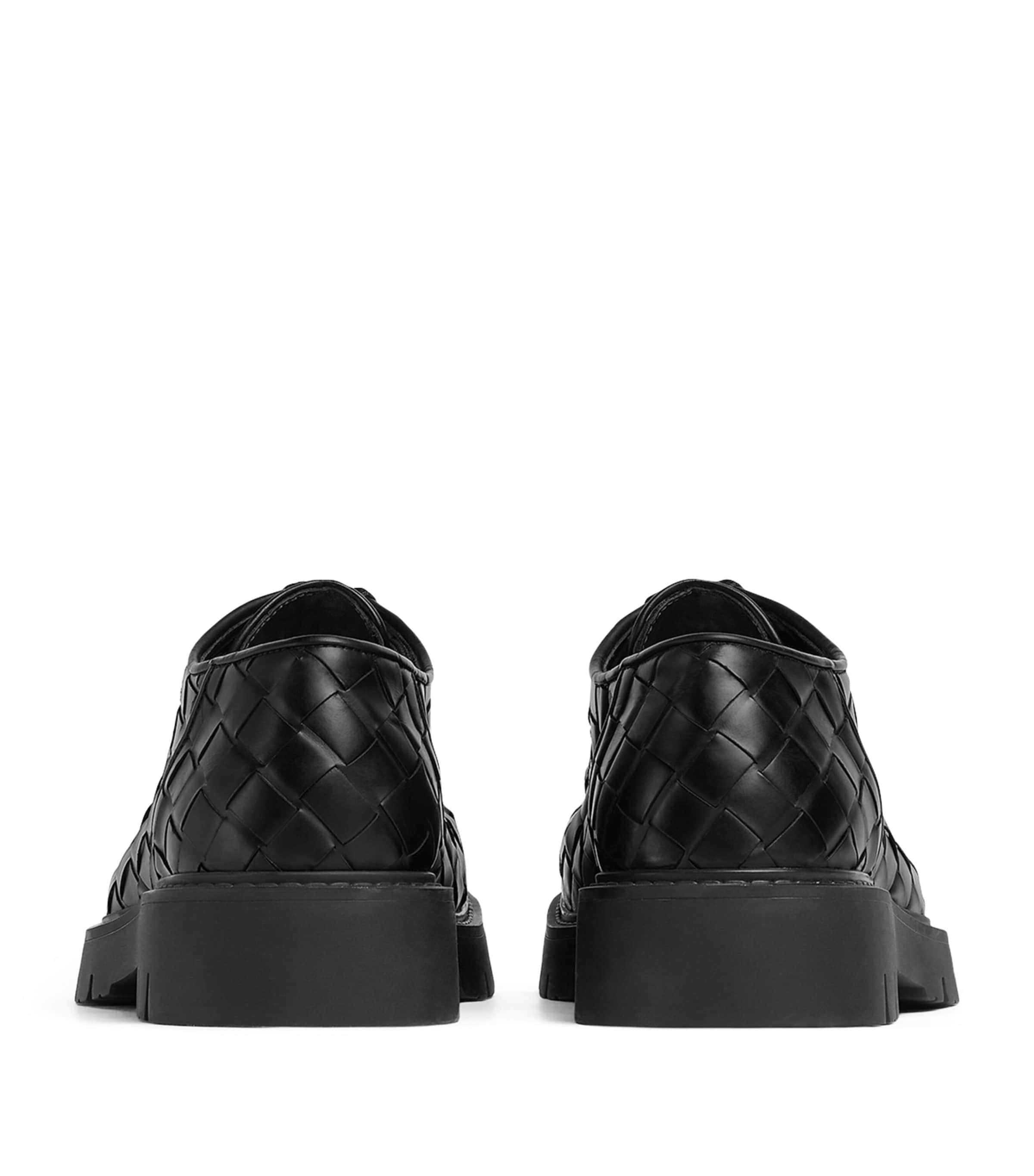 Bottega Veneta Leather Haddock Lace-Up Shoes Image 3