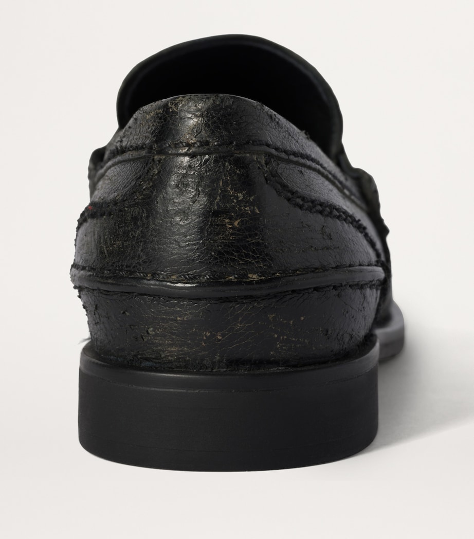 Leather Penny Loafers F0002 Image 3