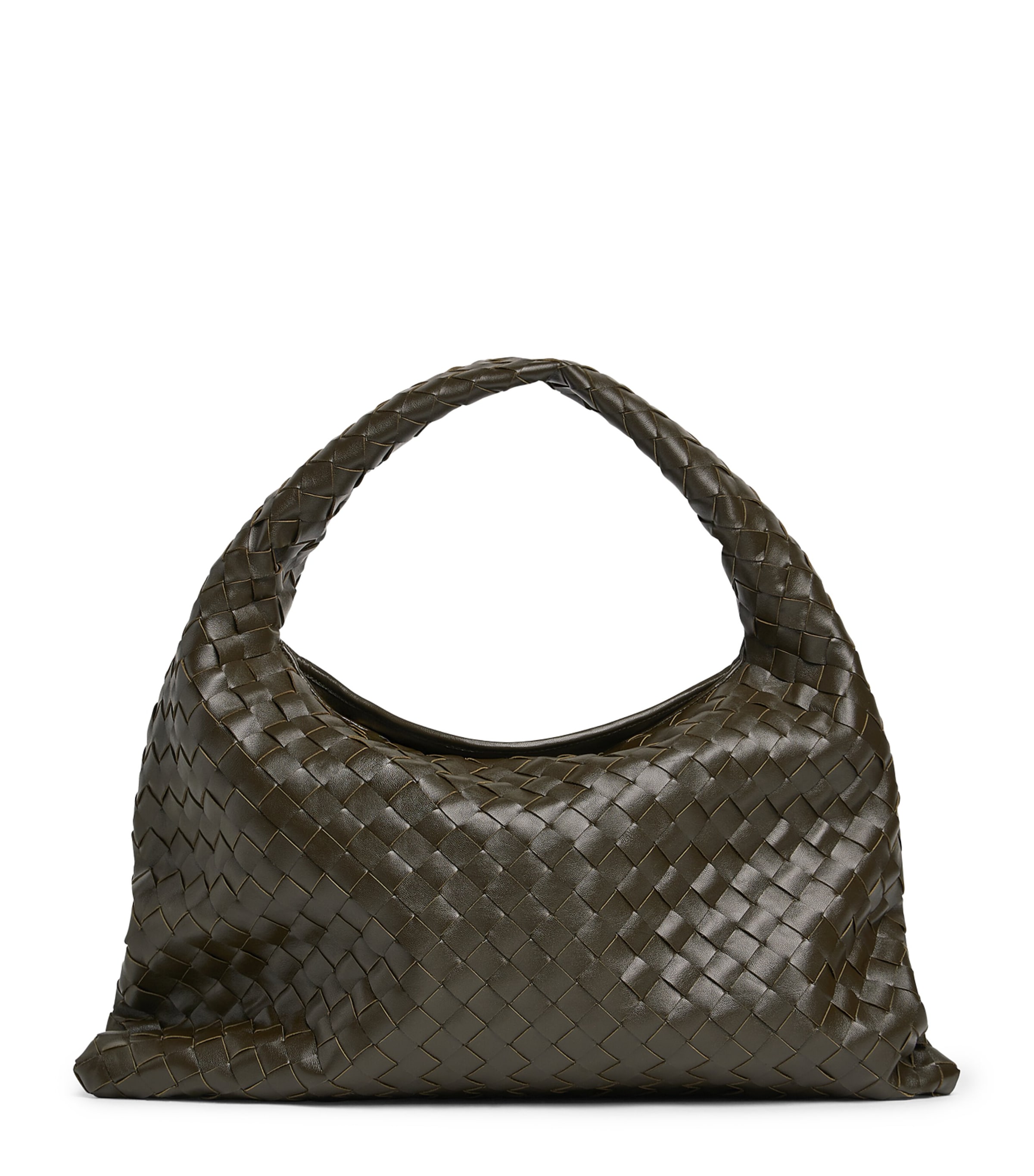 Bottega Veneta Small Leather Hop Shoulder Bag In Green