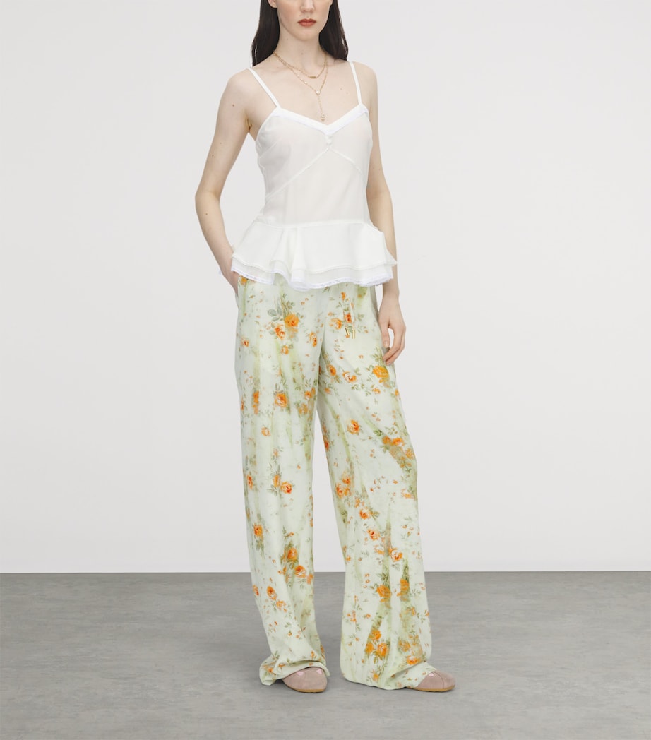 McQueen Womens Silk Peplum Cami Top Image 2