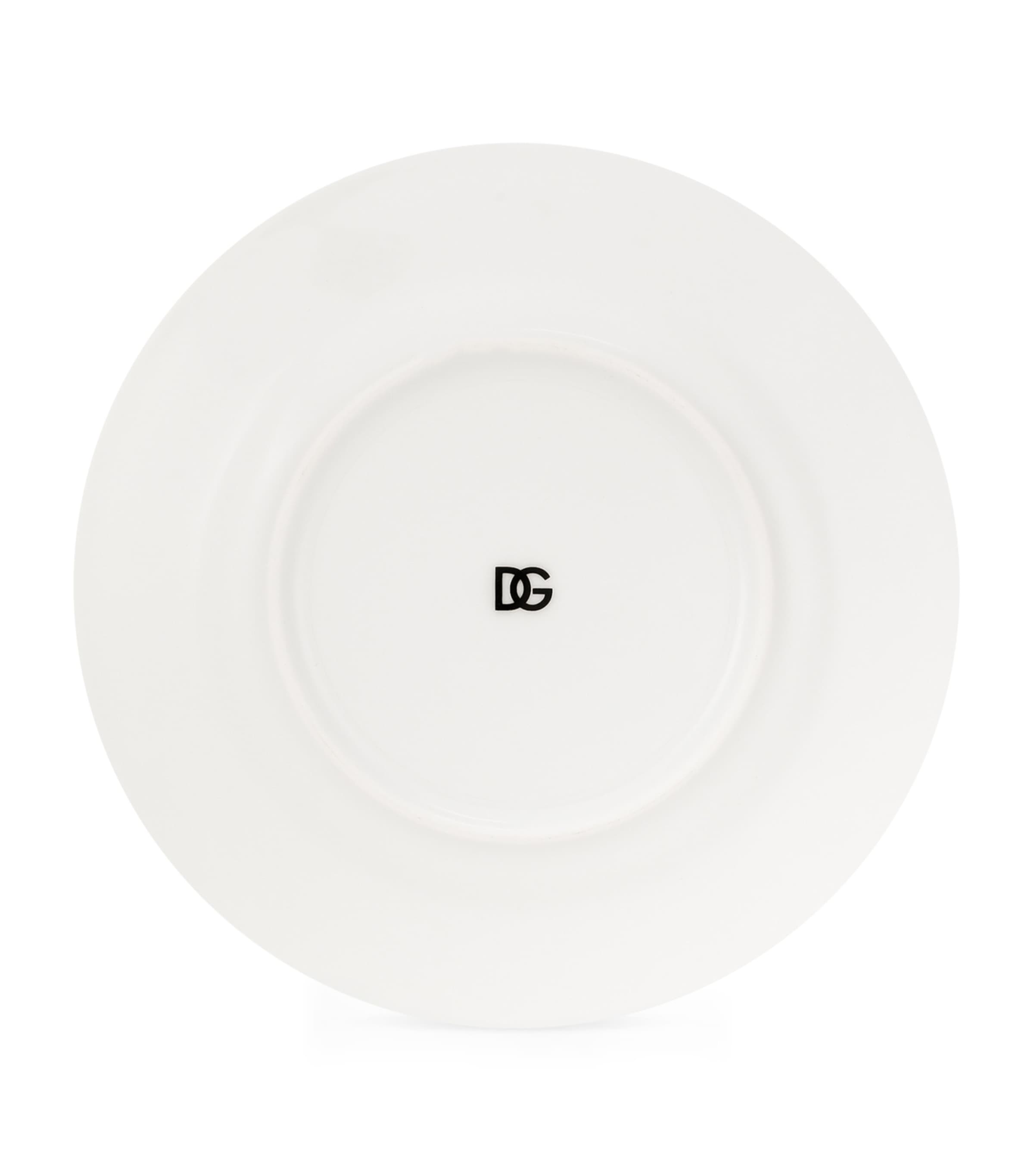 Set of 2 DG Logo Bread Plates (21cm) U0082-DG LOGO BORDO Image 4