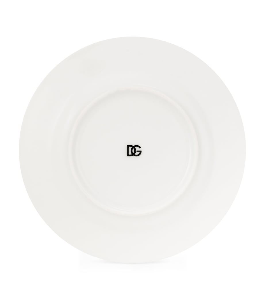 Set of 2 DG Logo Bread Plates (21cm) U0082-DG LOGO BORDO Image 4