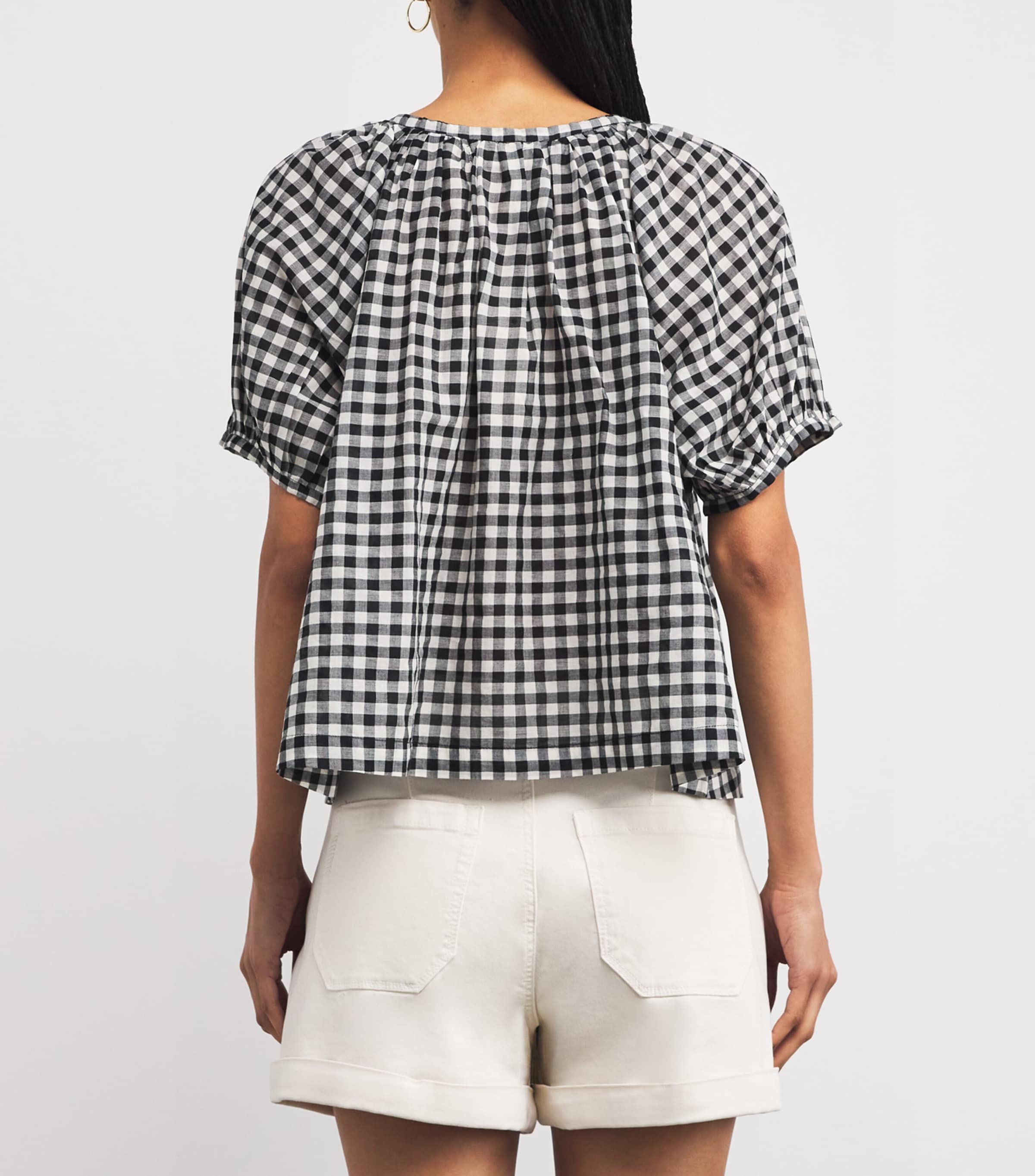 Check June Blouse NOIR GRETA GINGHAM Image 4