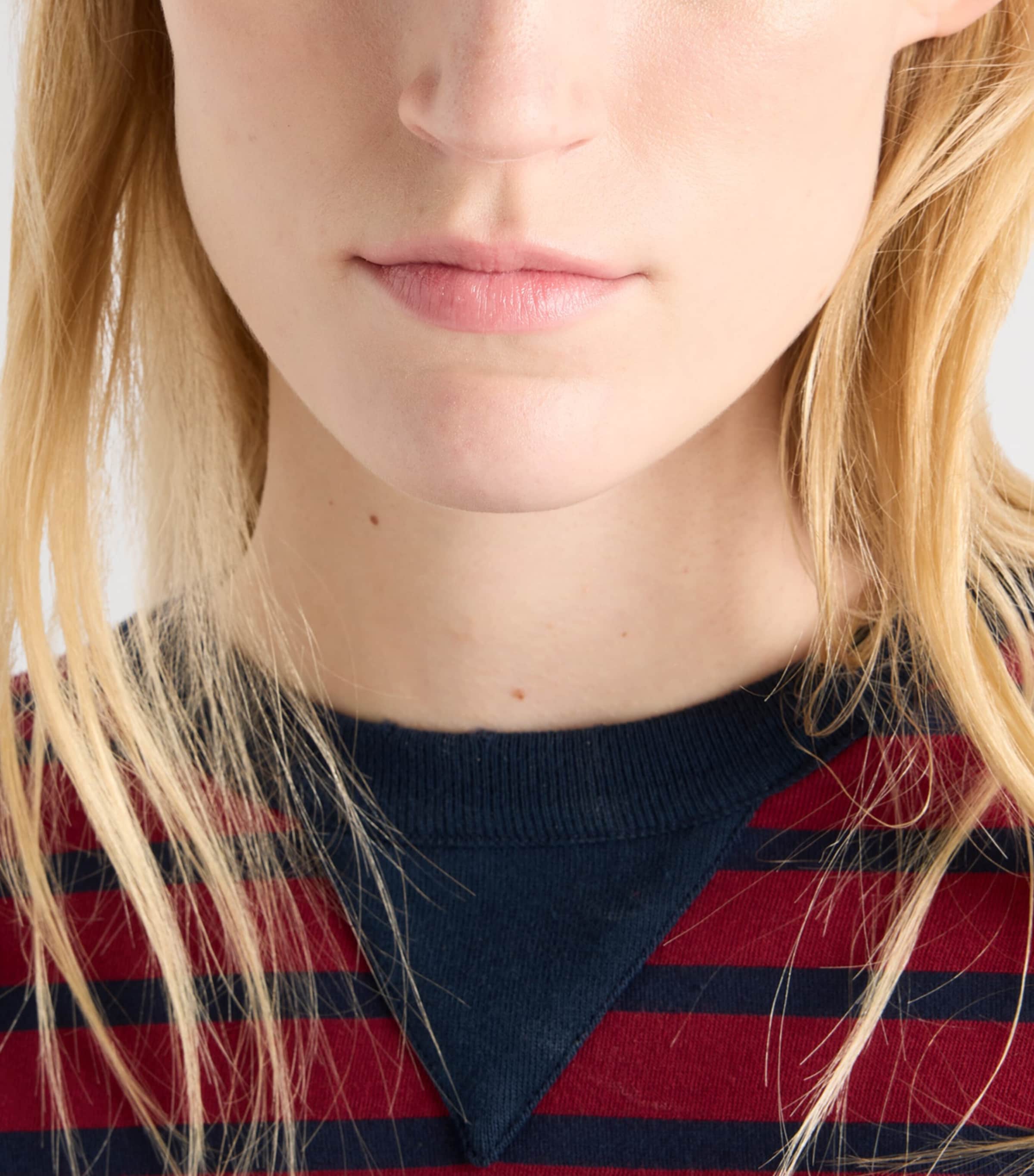 Cotton Stripe Oversized T-Shirt F0X57 Image 3