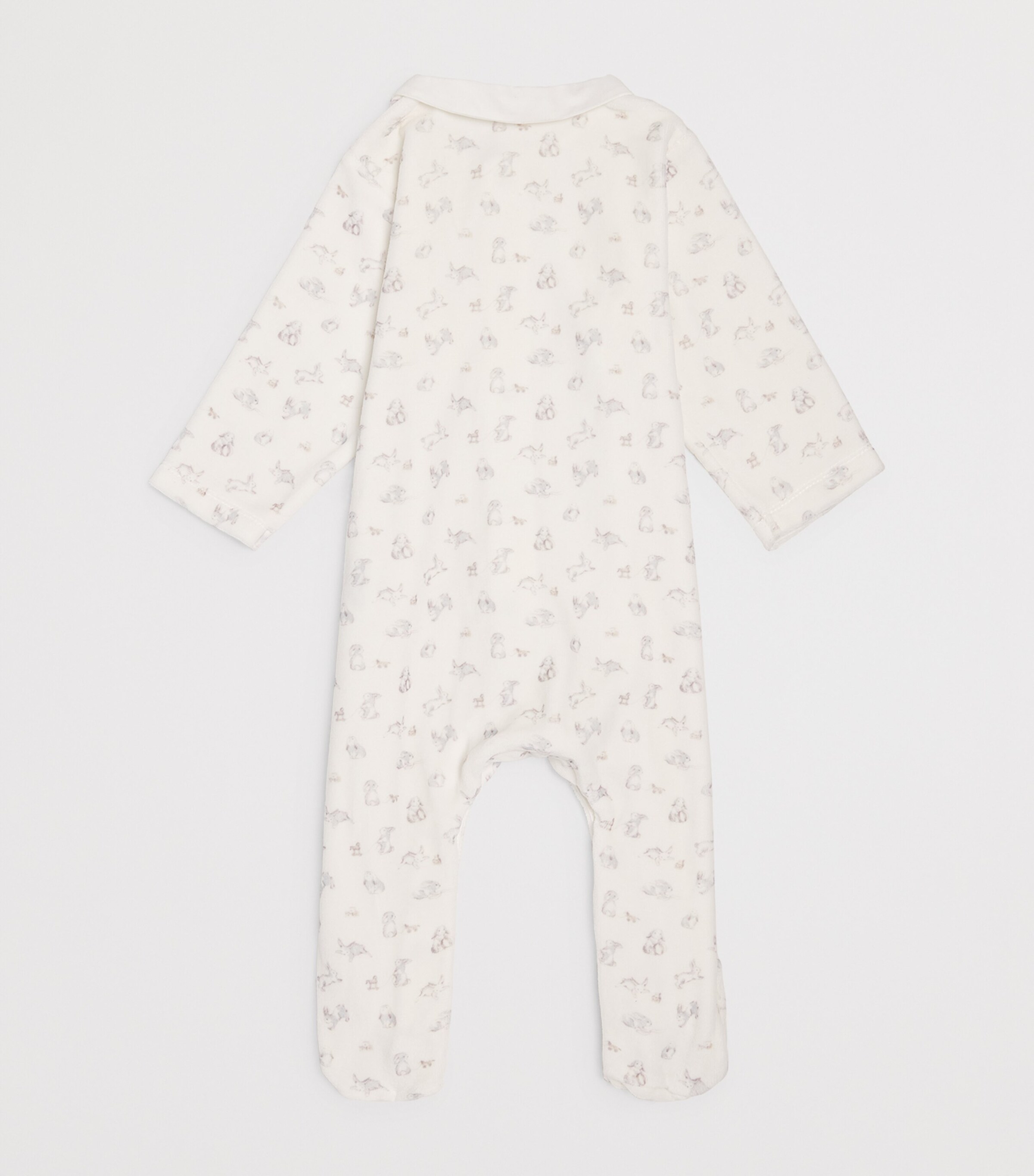 Cotton-Blend Rabbit All-In-One (0-24 Months) 13NACRE Image 2
