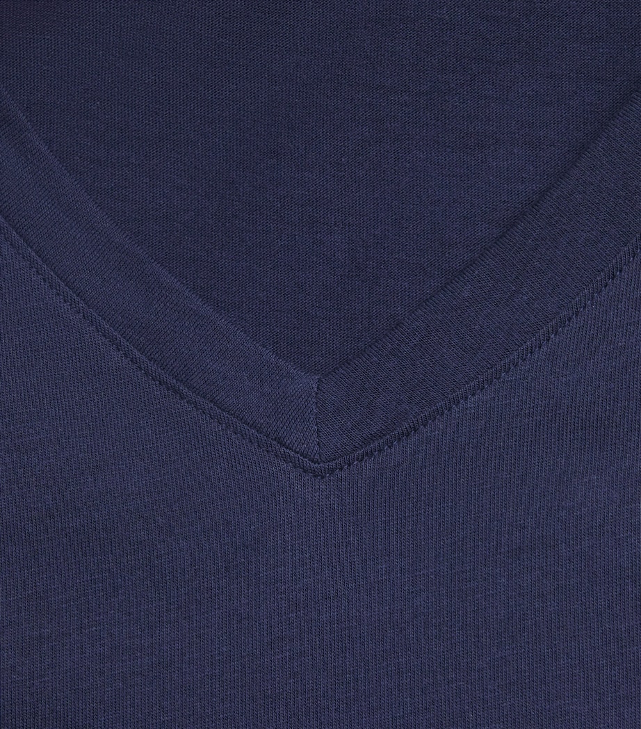Hanro Mens Cotton Night & Day T-Shirt Deep Navy Image 6