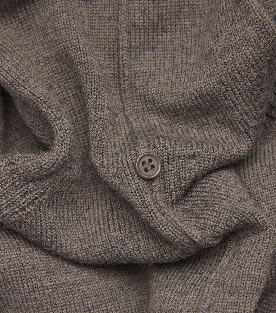 Wool Scarf-Neck Canal Midi Dress TRUF TRUFFLE Image 5