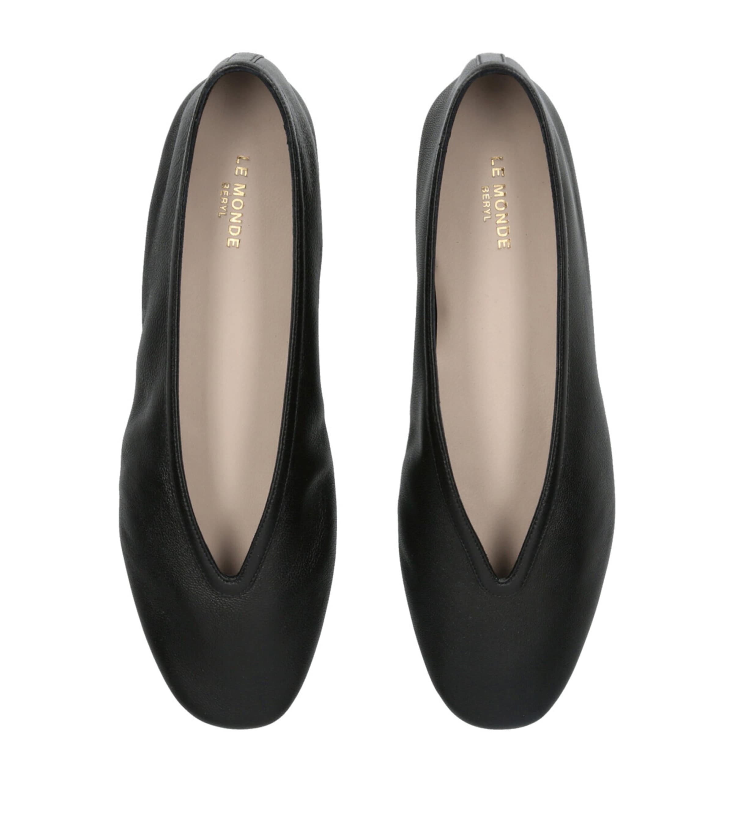 Leather Luna Ballet Flats BLACK Image 6
