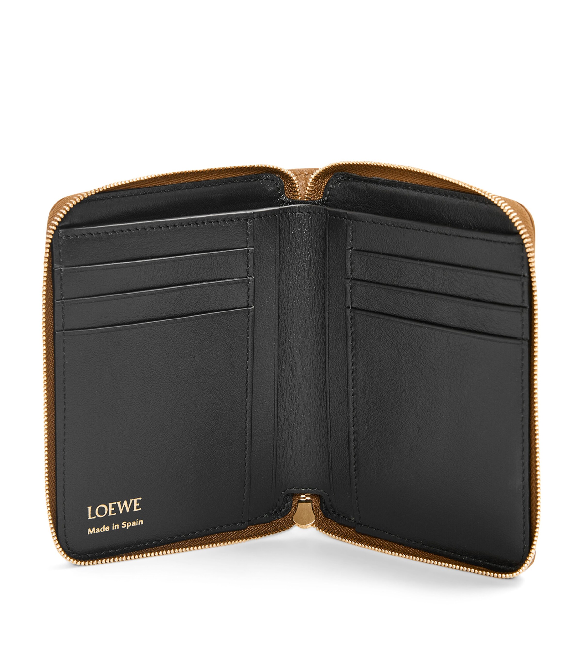 LOEWE Leather Knot Zip-Around Wallet Oak/black Image 4
