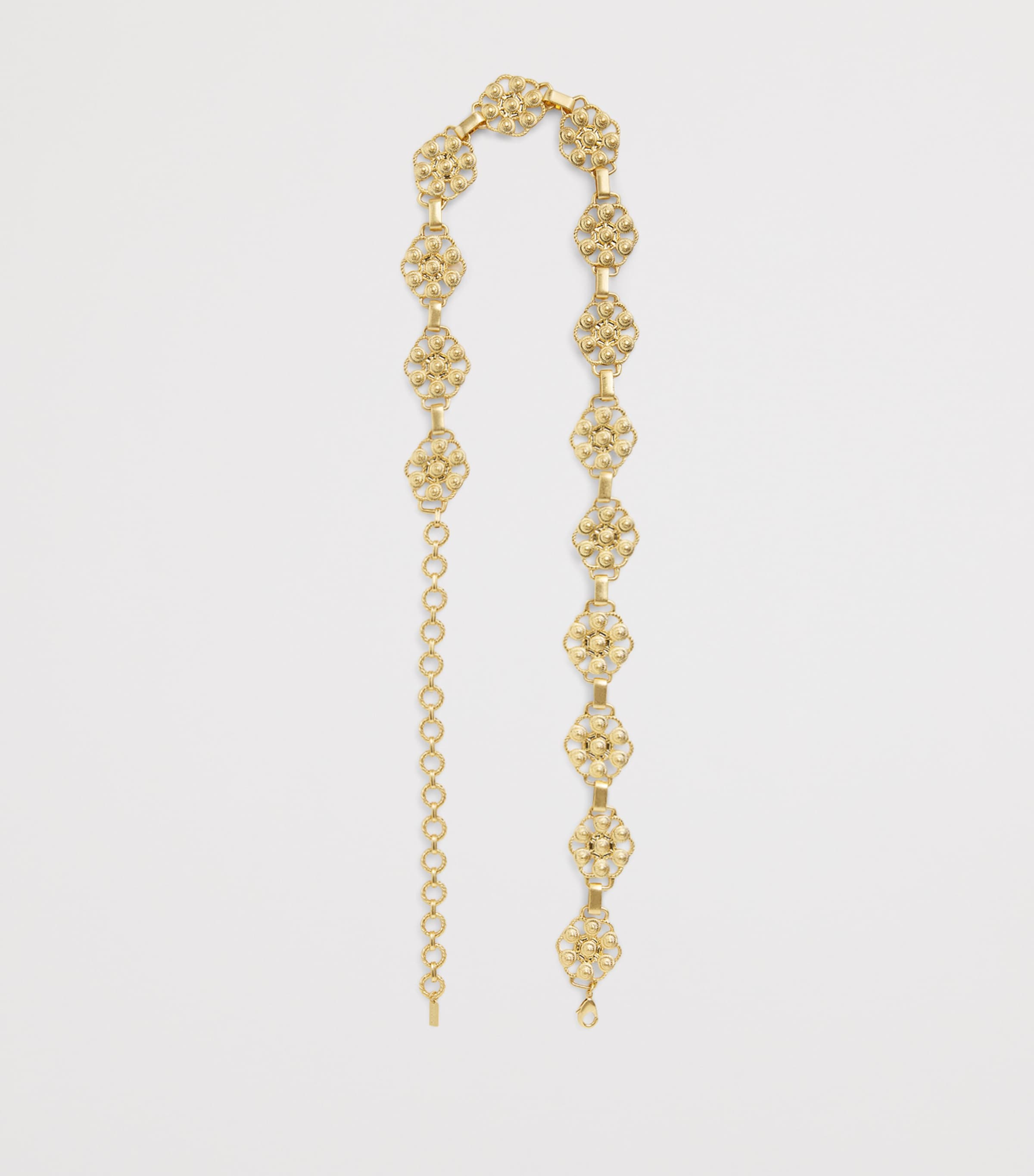 Rixo Gold-Tone Tiana Daisy Chain Belt Gold Image 3
