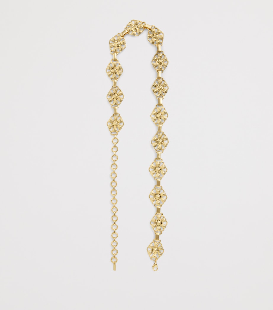 Rixo Gold-Tone Tiana Daisy Chain Belt Gold Image 3