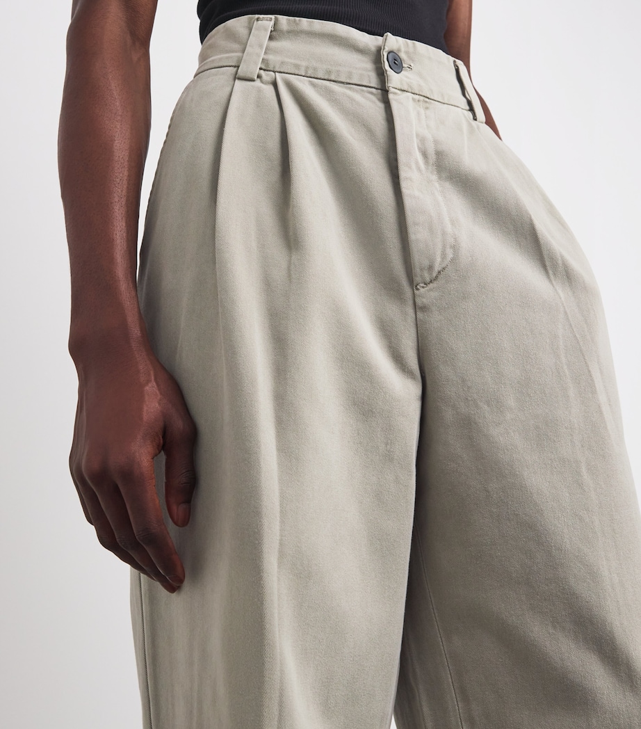 Cotton Pleated Slater Trousers WKR Image 7