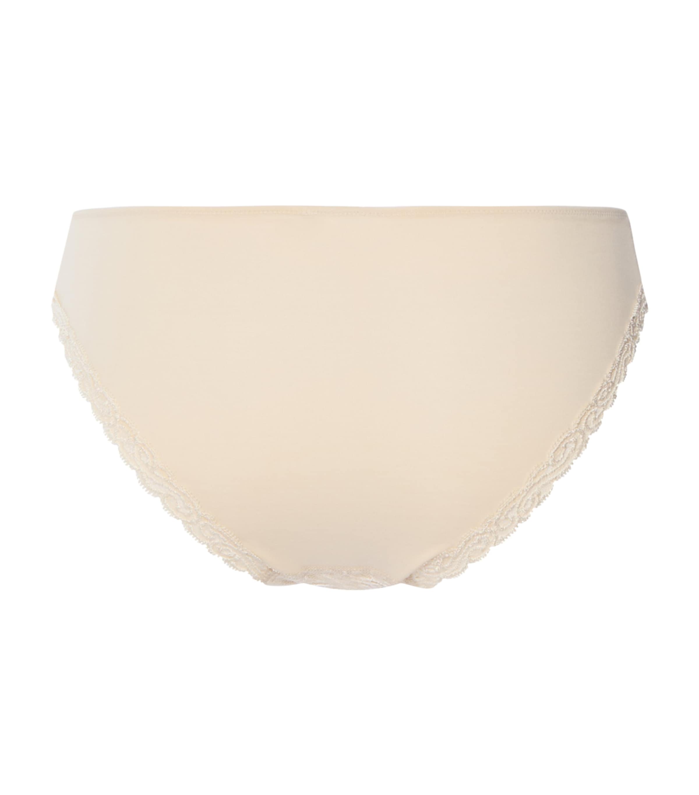 Hanro Womens Cotton-Blend Moments Mini Briefs Summer Sand Image 5