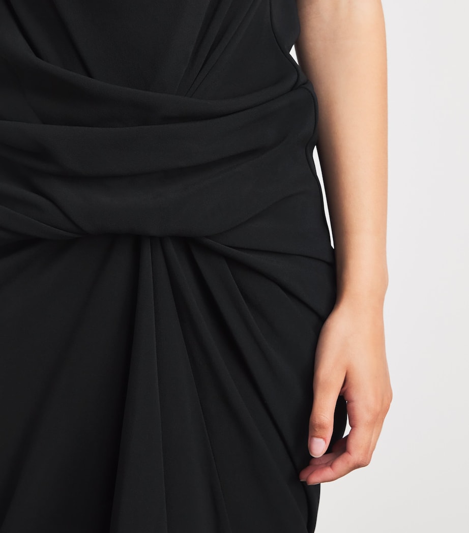 Rick Owens Womens Gathered Maxi Dress Black Image 3