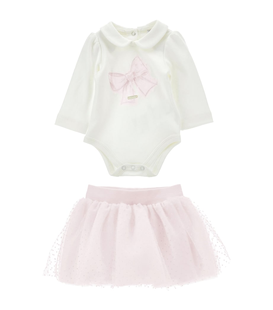 Bodysuit and Skirt Set (1-9 Months) PANNA+ROSA ANTICO Image 1