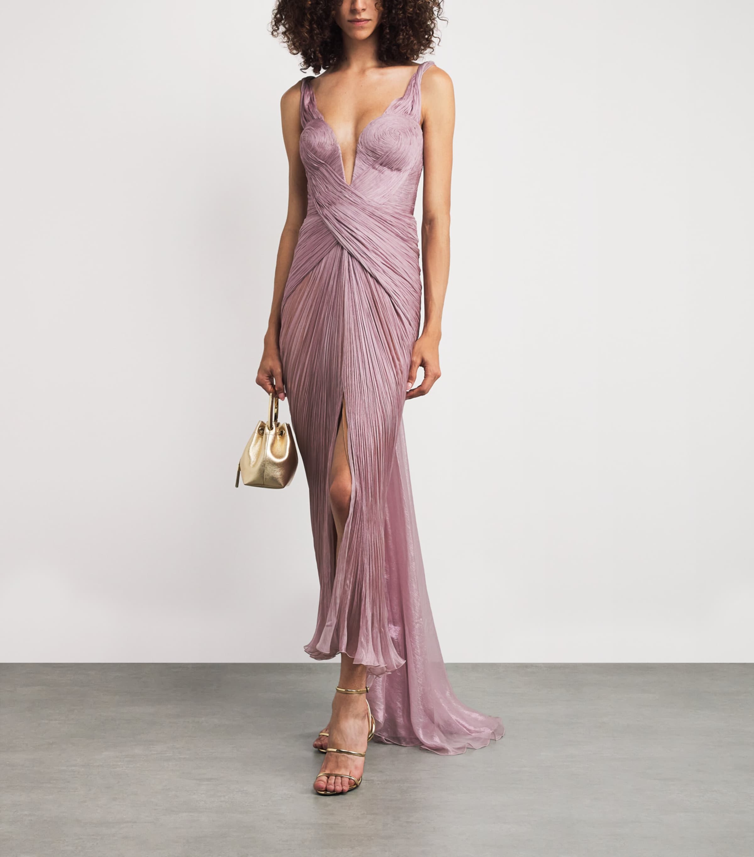 Maria Lucia Hohan Womens Silk Corinna Midi Dress Lily Rose Image 2