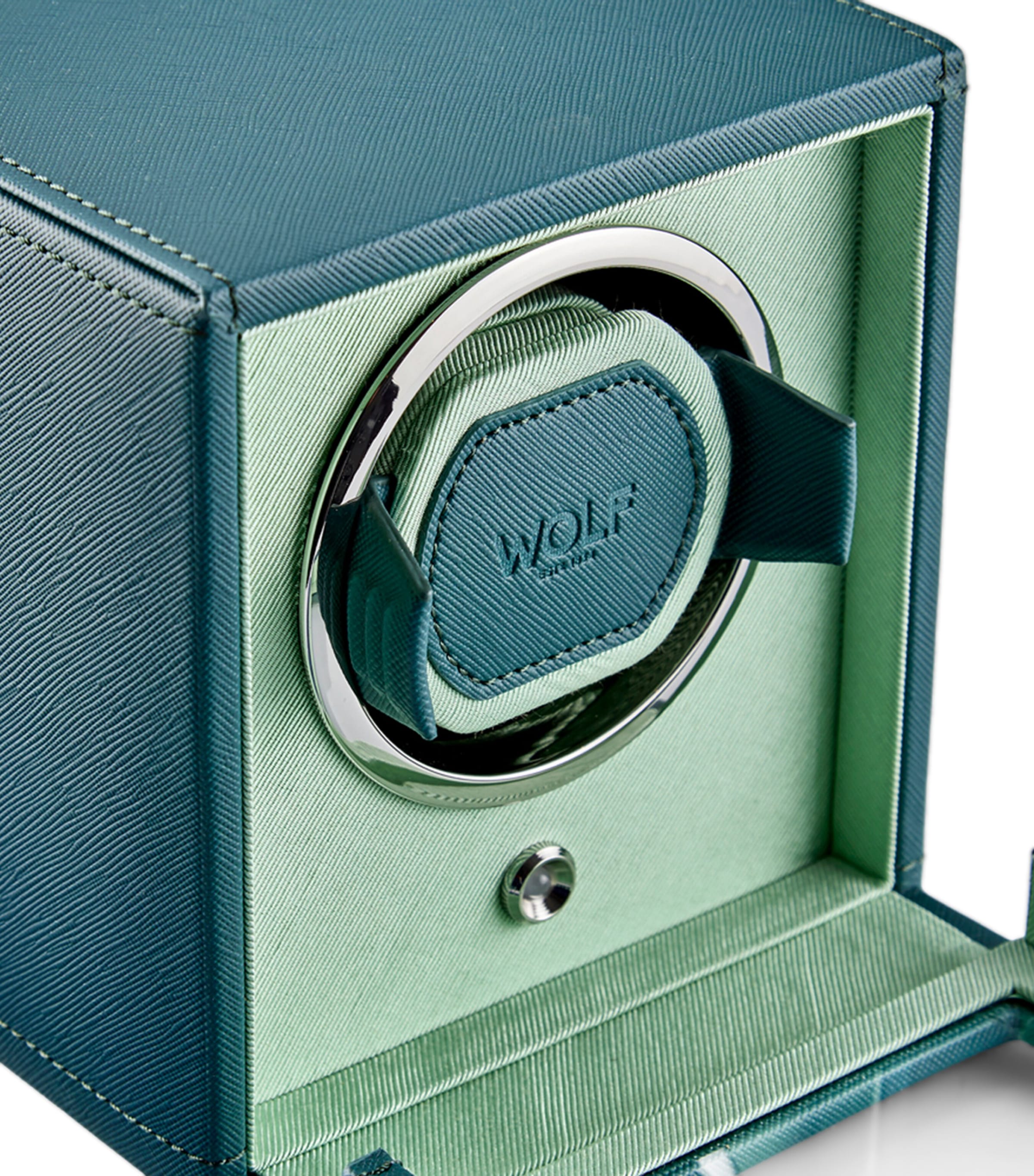 WOLF Cub Watch Winder with Cover Seltzer Teal/mint Image 5