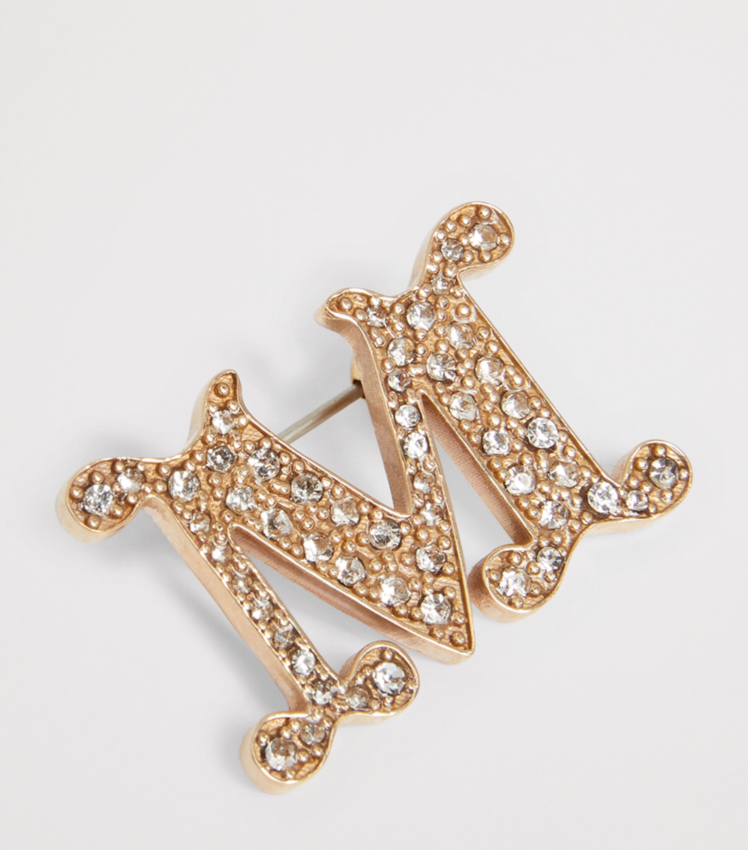 Max Mara Embellished Monogram Brooch Optical White Image 3