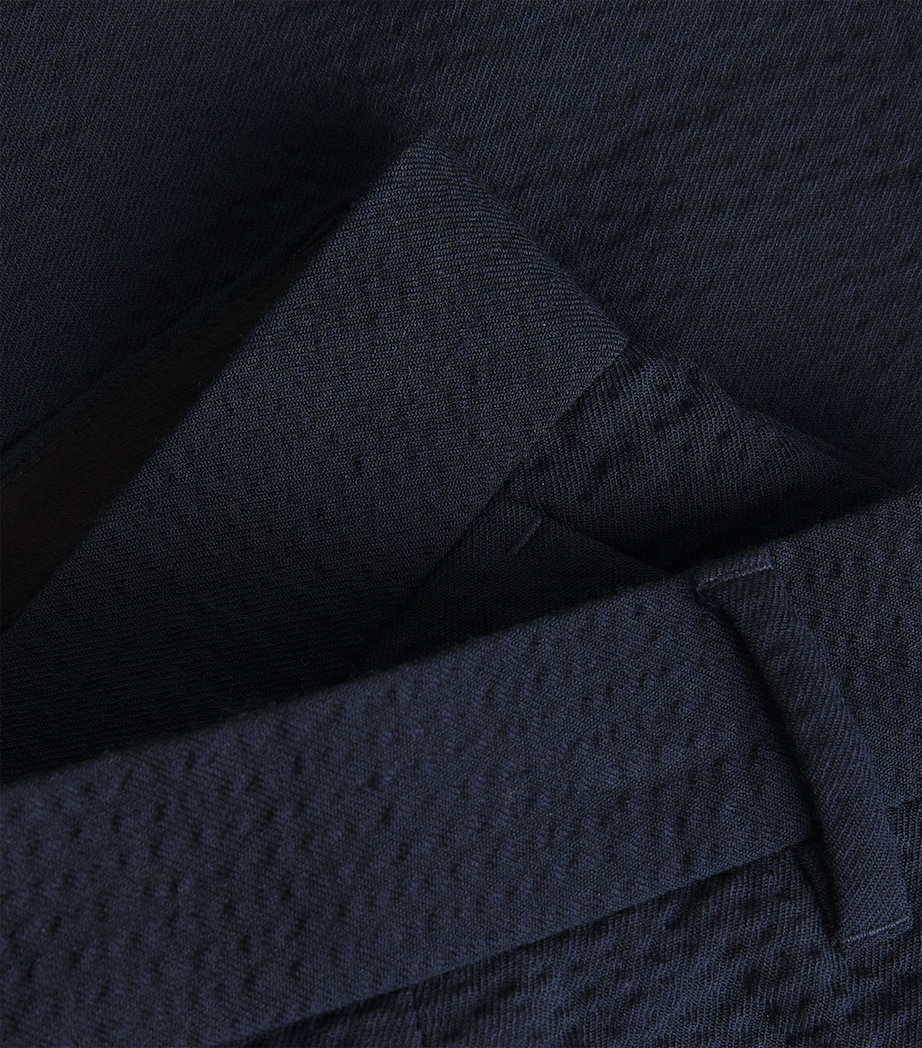 Stretch-Wool Seersucker Trousers BUAA-NAVY Image 5