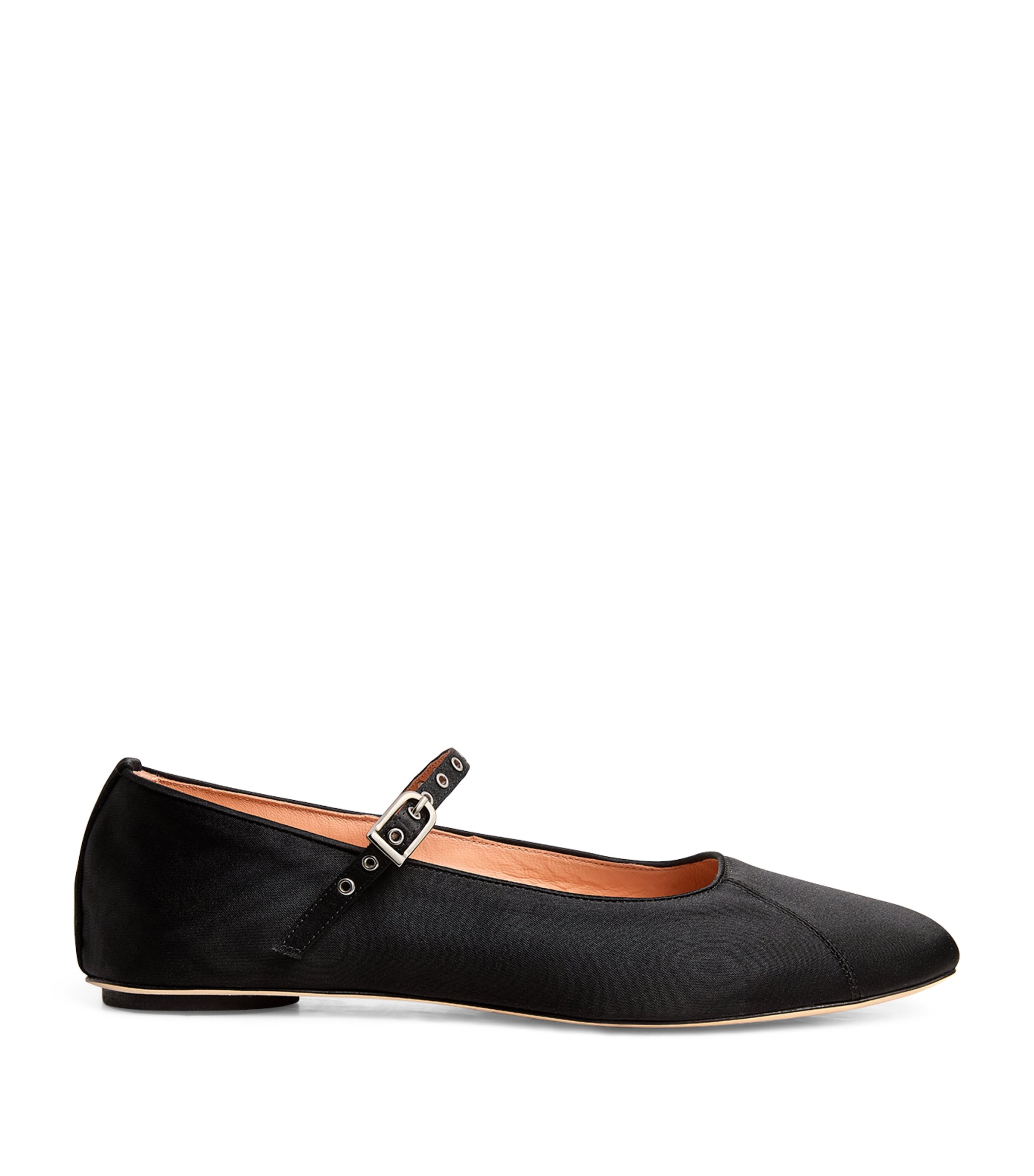 Shop Max & Co Satin Ballet Flats In Black