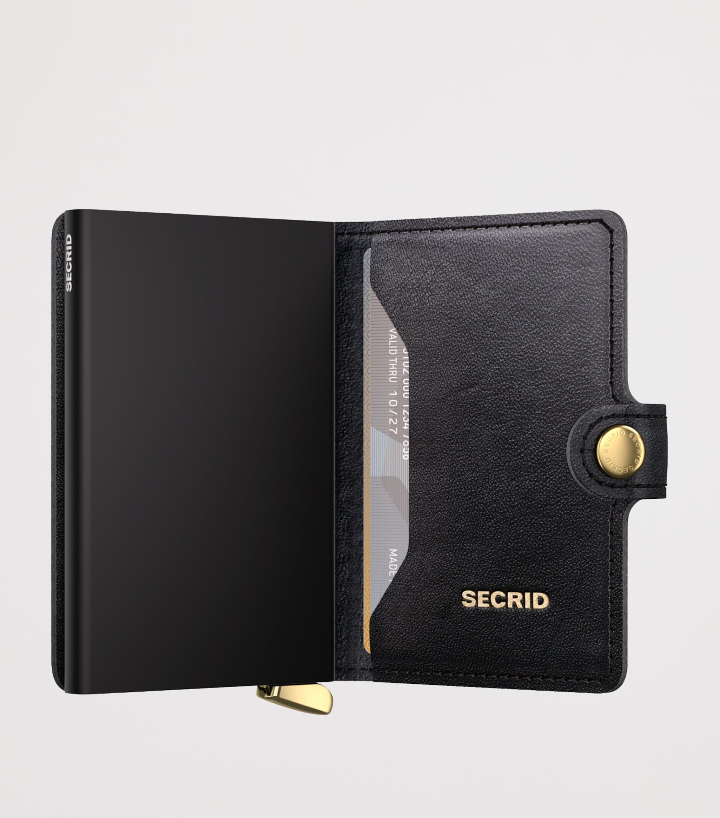 Leather Diamond-Embossed Miniwallet BLACK Image 2