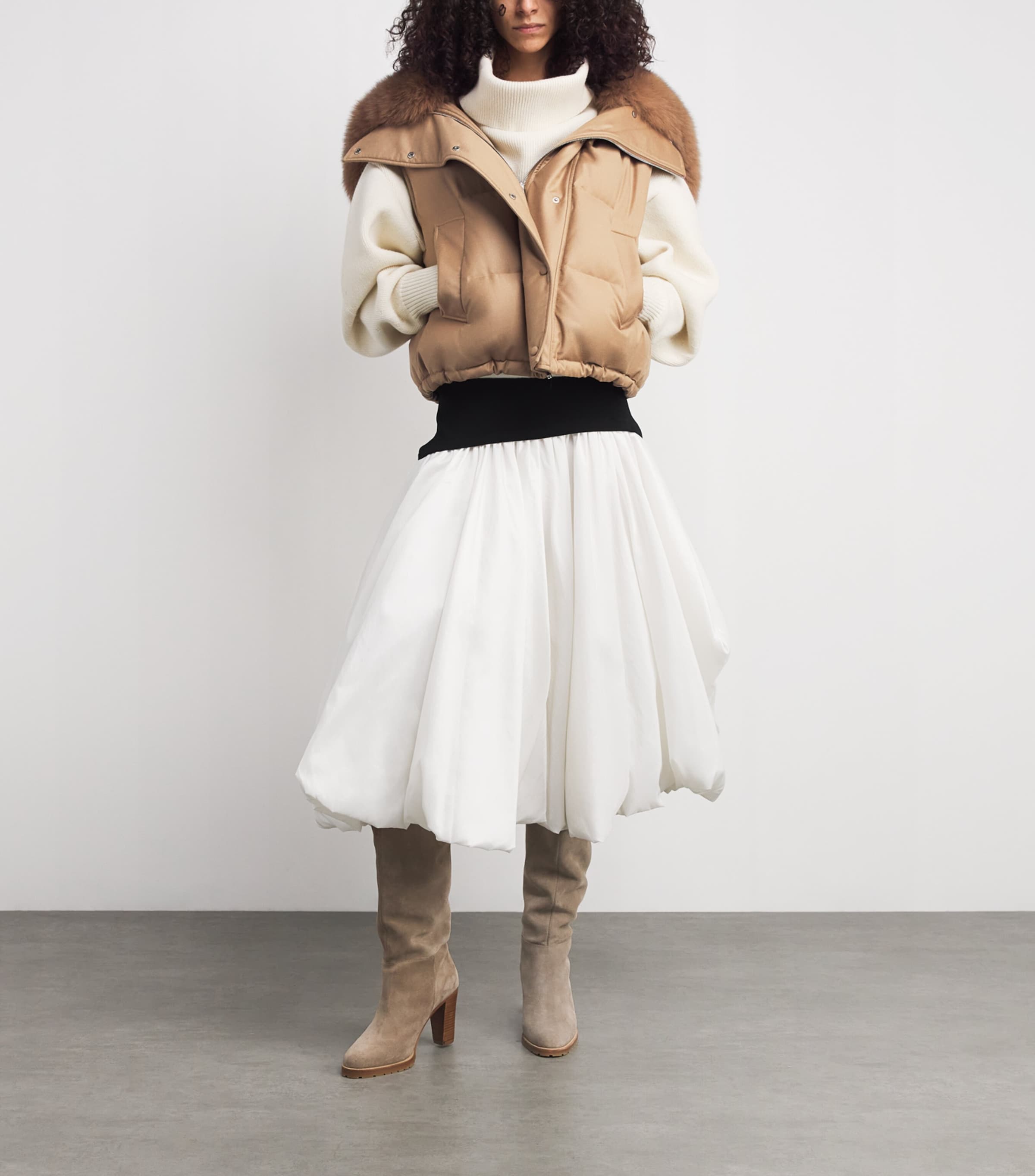 Down-Virgin Wool-Mink Gilet A2026 Image 2