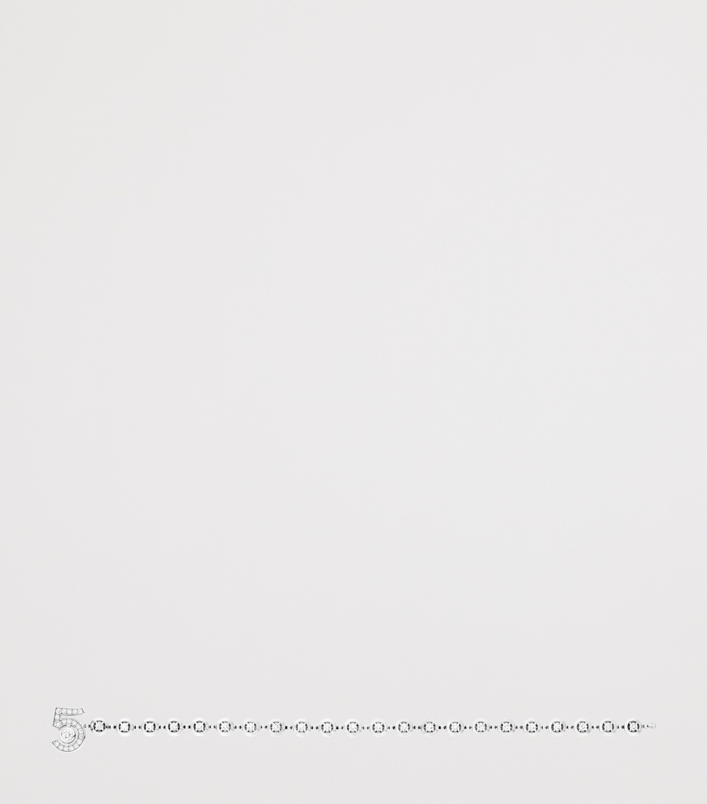 White Gold and Diamond Eternal N°5 Diamond Line Bracelet WHITE Image 3