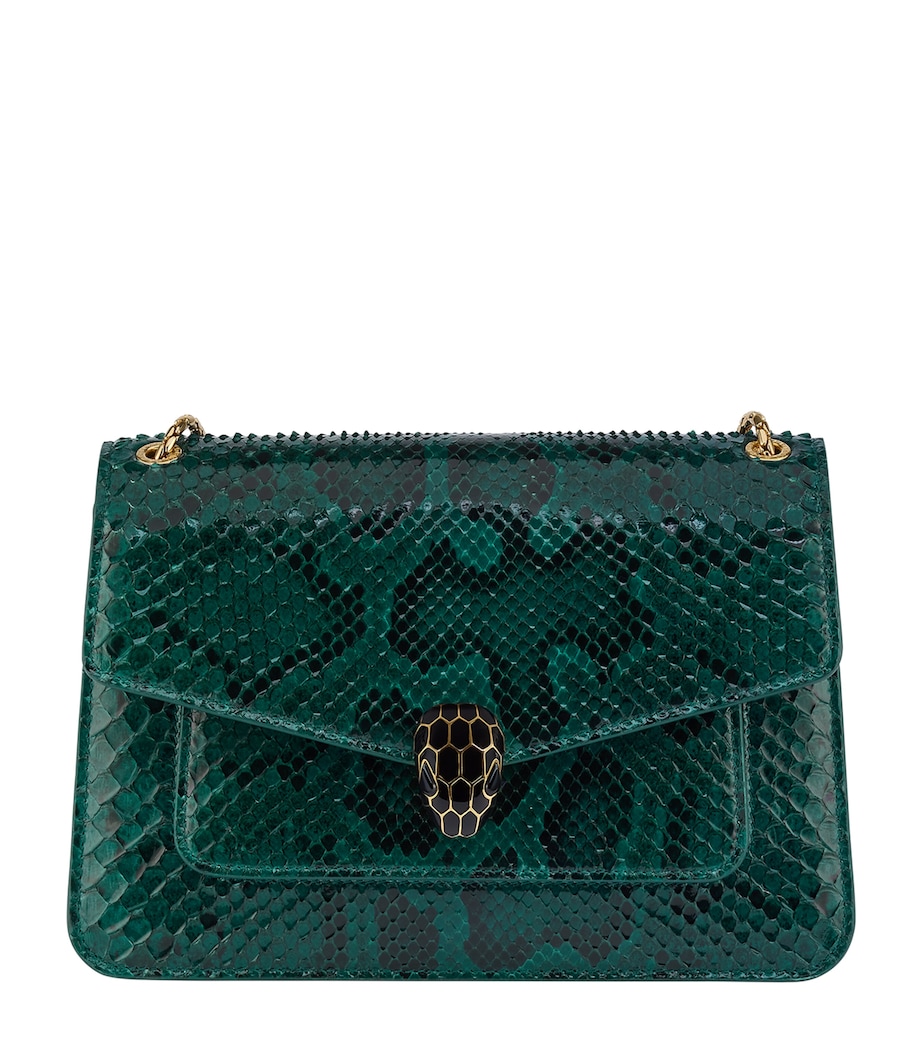Python Leather Serpenti Forever Shoulder Bag GREEN DARK Image 1