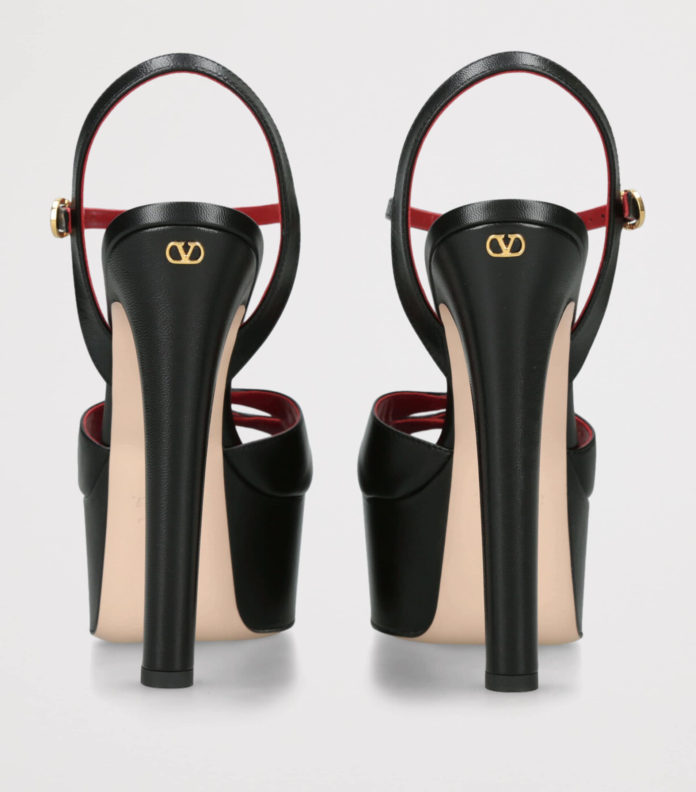 Valentino Garavani Leather Crasher Platform Heels 145 Black Image 2