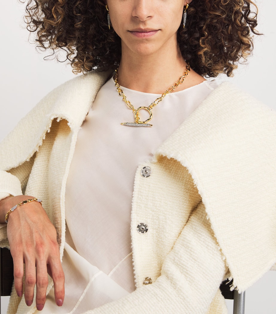 Gold-Plated Solanales Dewdrop Spear Earrings GOLD Image 5