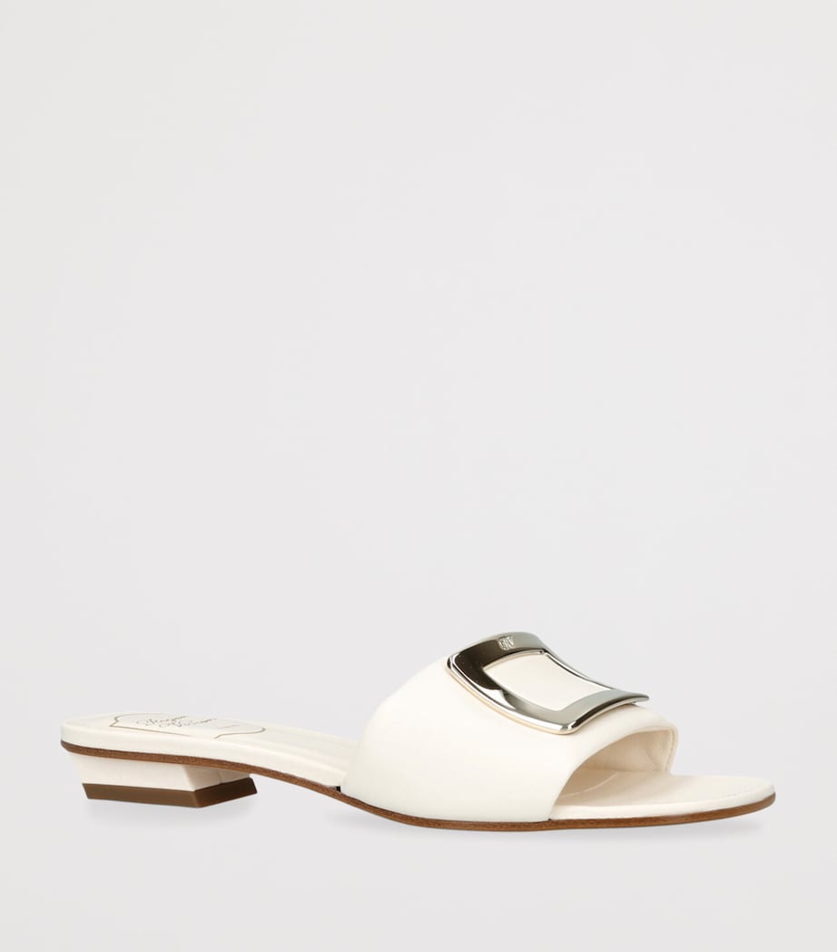 Roger Vivier Leather Belle Vivier Mules 20 Bone Image 3