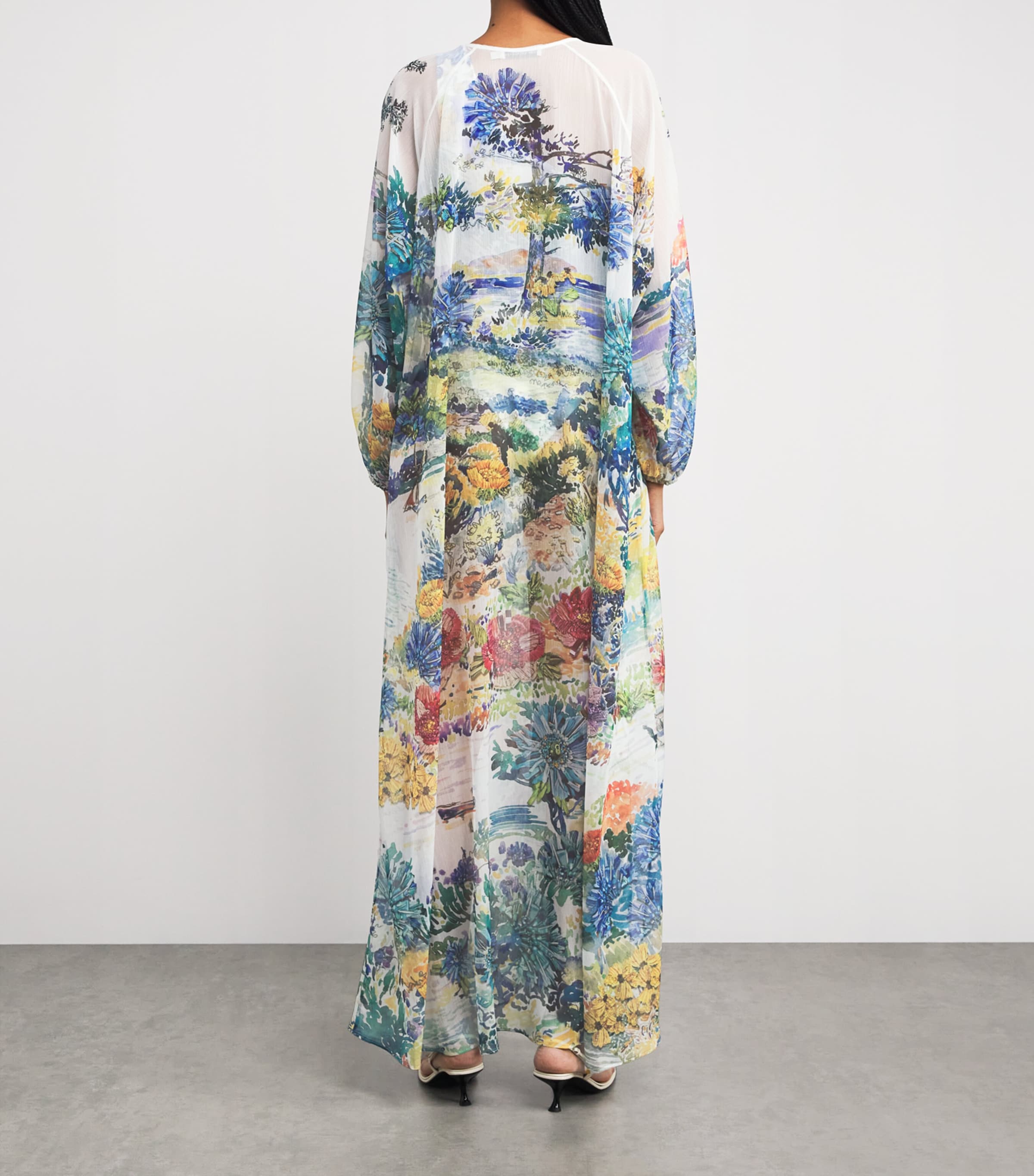 Crepe Printed Cevennes Kaftan AVIEMORE WATER Image 3
