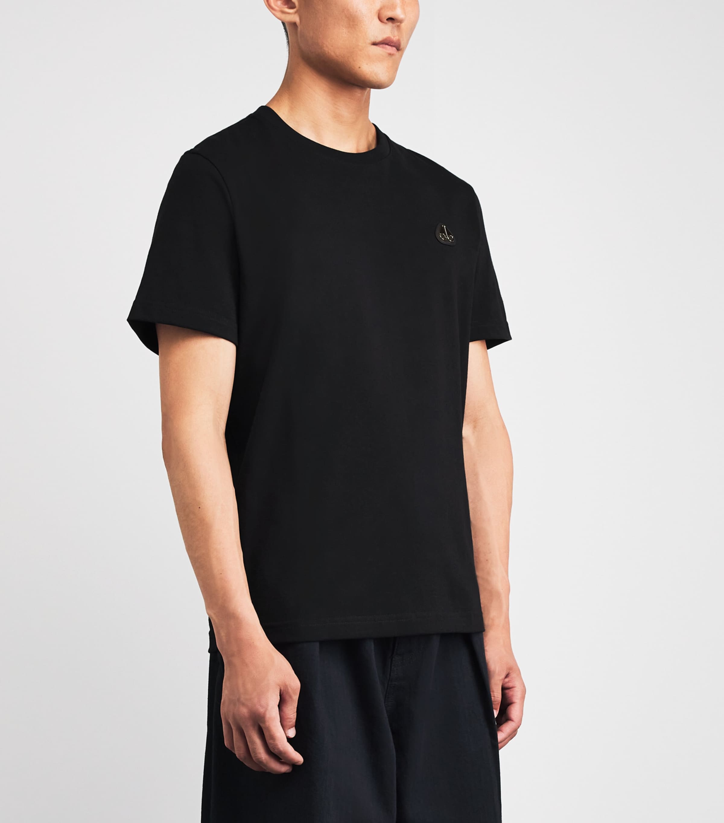 Moose Knuckles Mens Cotton Logo T-Shirt Black Image 4