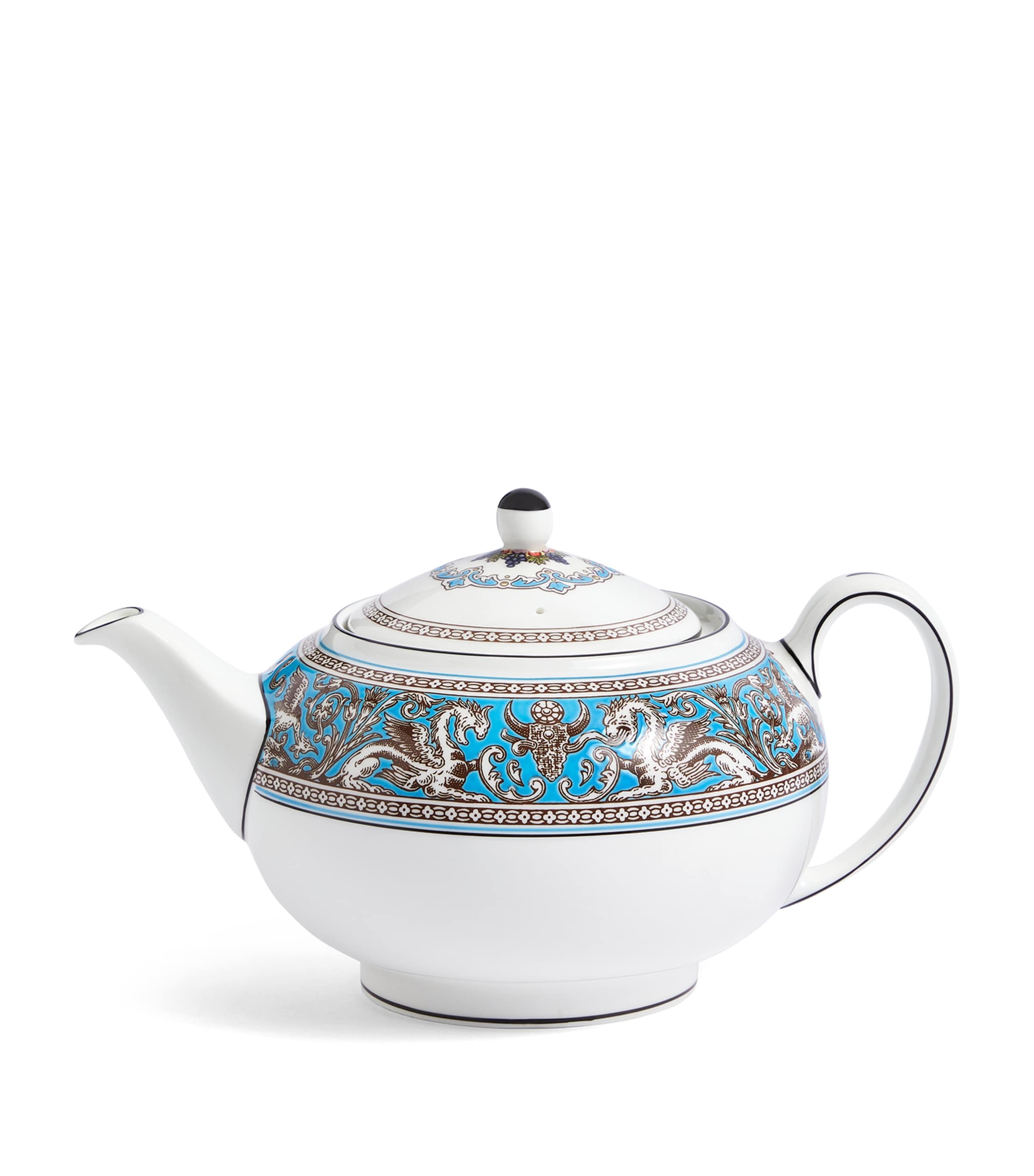 Wedgwood Florentine Turquoise Bone-china Teapot 800ml In Blue